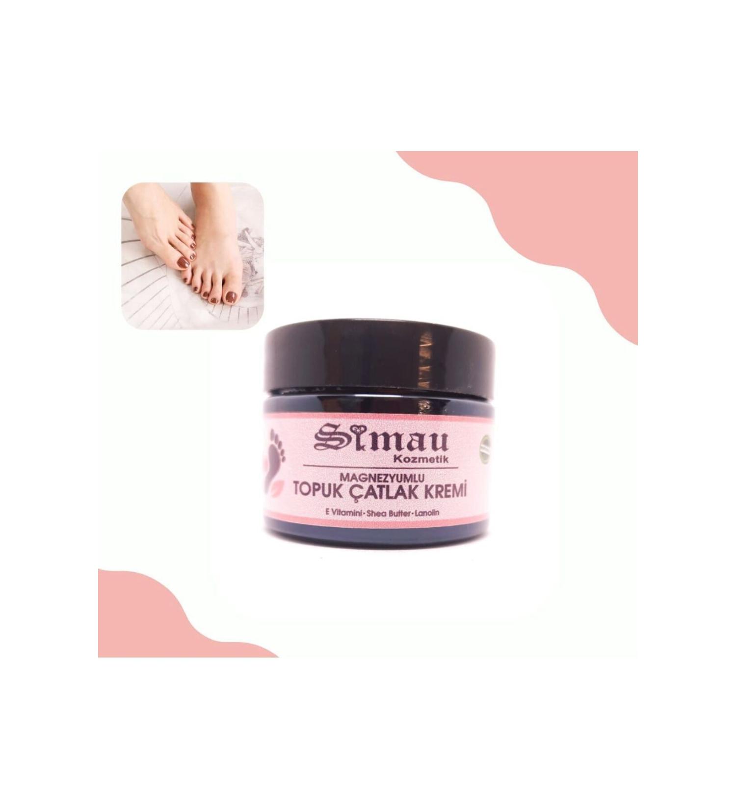 SIMAU COSMETICS MAGNESIUM HEEL CRACK CREAM LANOLIN & SHEA BUTTER & VITAMIN E & UREA 50 ML