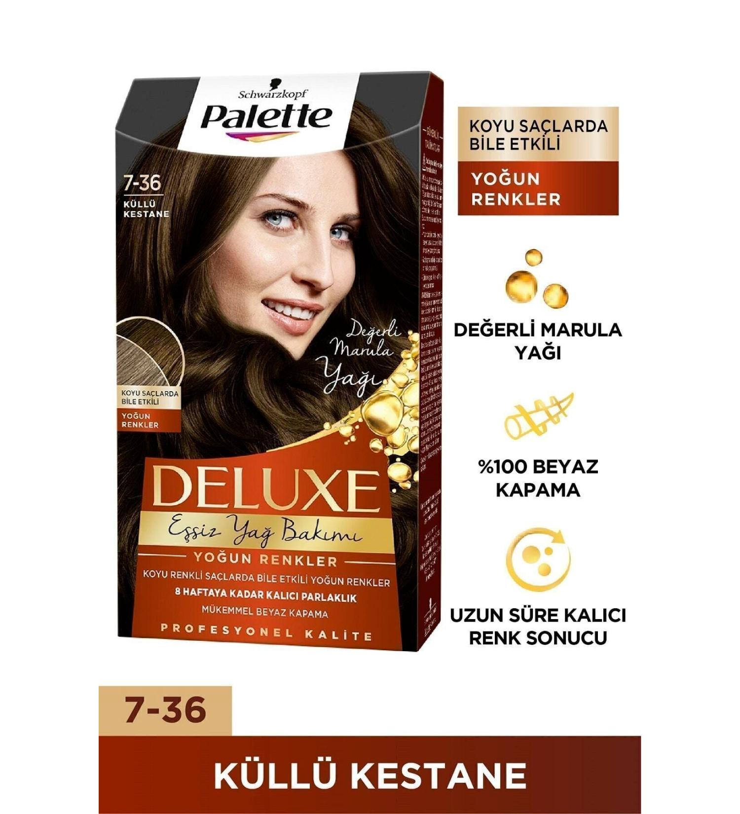Palette DELUXE HAIR DYE INTENSIVE COLORS 7-36 ASH CHESTNUT - Buy Online on GoSupps.com
