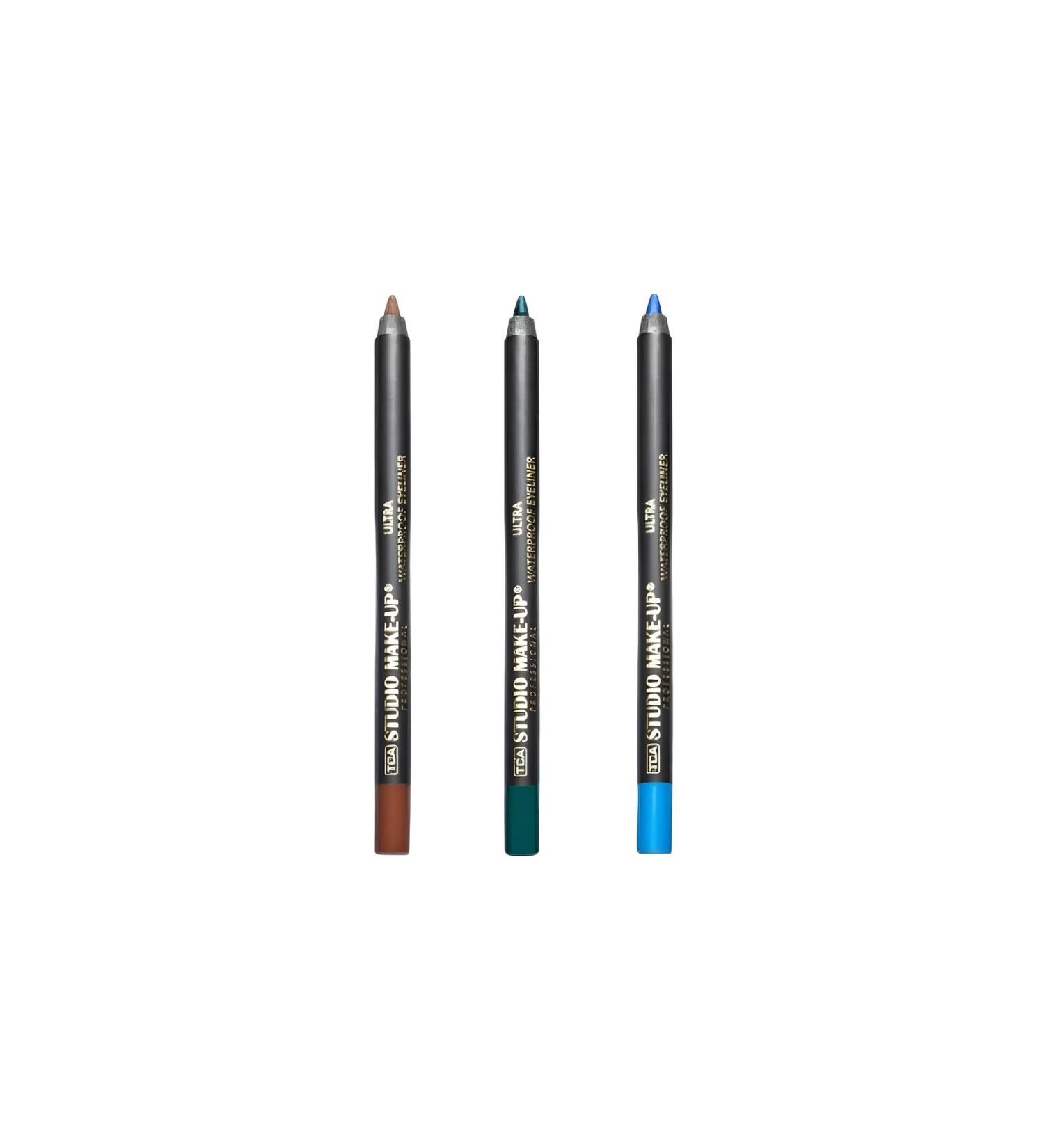 TCA Studio Make Up 3 Color Ultra Waterproof Water-Resistant Eyeliner Eye Pencil Set