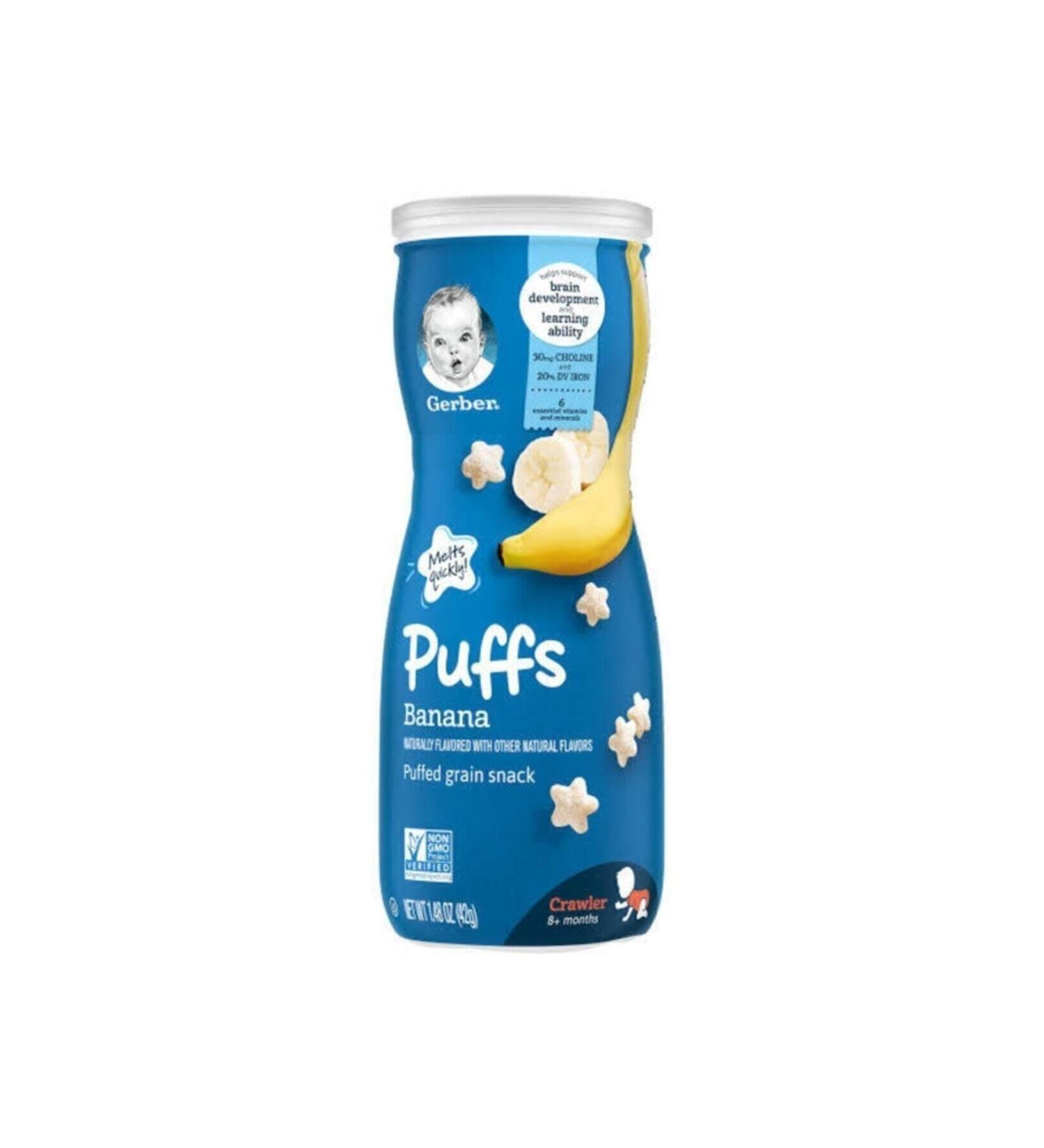 Gerber Puffs Banana Snack Natural Sweet 42g