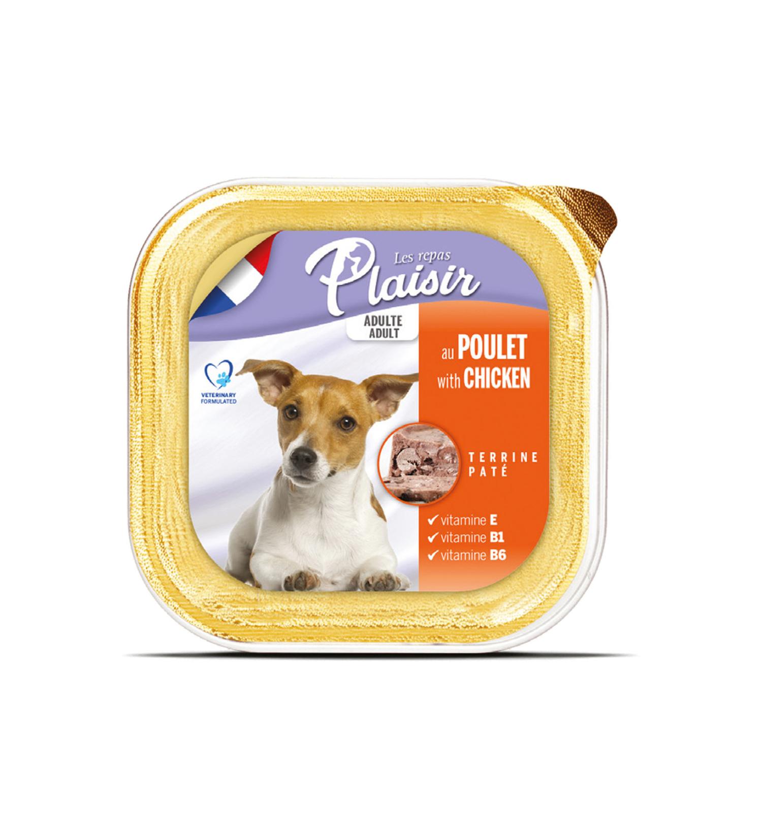 Plaisir Chicken Meat Pate 150gr Wet Dog Food 12pcs