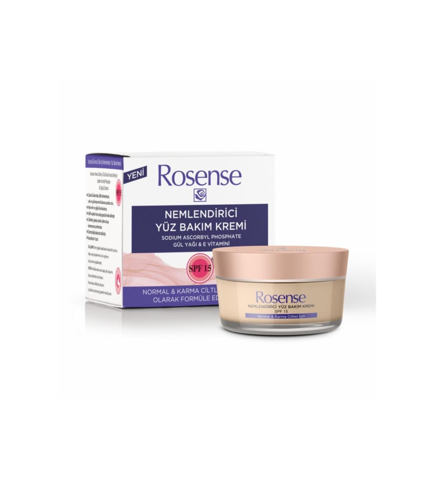 Rosense Moisturizing Face Care Cream Spf 15 For Normal And Combination Skin 50 ml - Buy Online on GoSupps.com