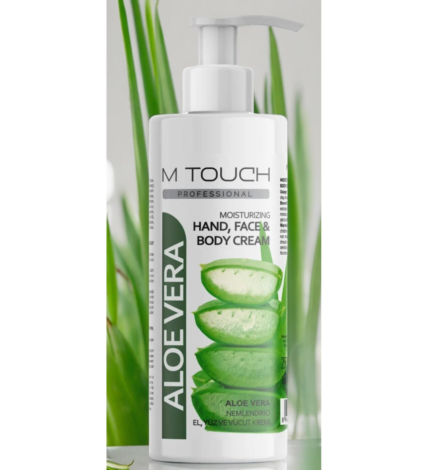 mtouch M Touch Aloe Vera Moisturizing Hand Face & Body Cream (Aloe Vera Hand Face & Body Cream) 250 Gr