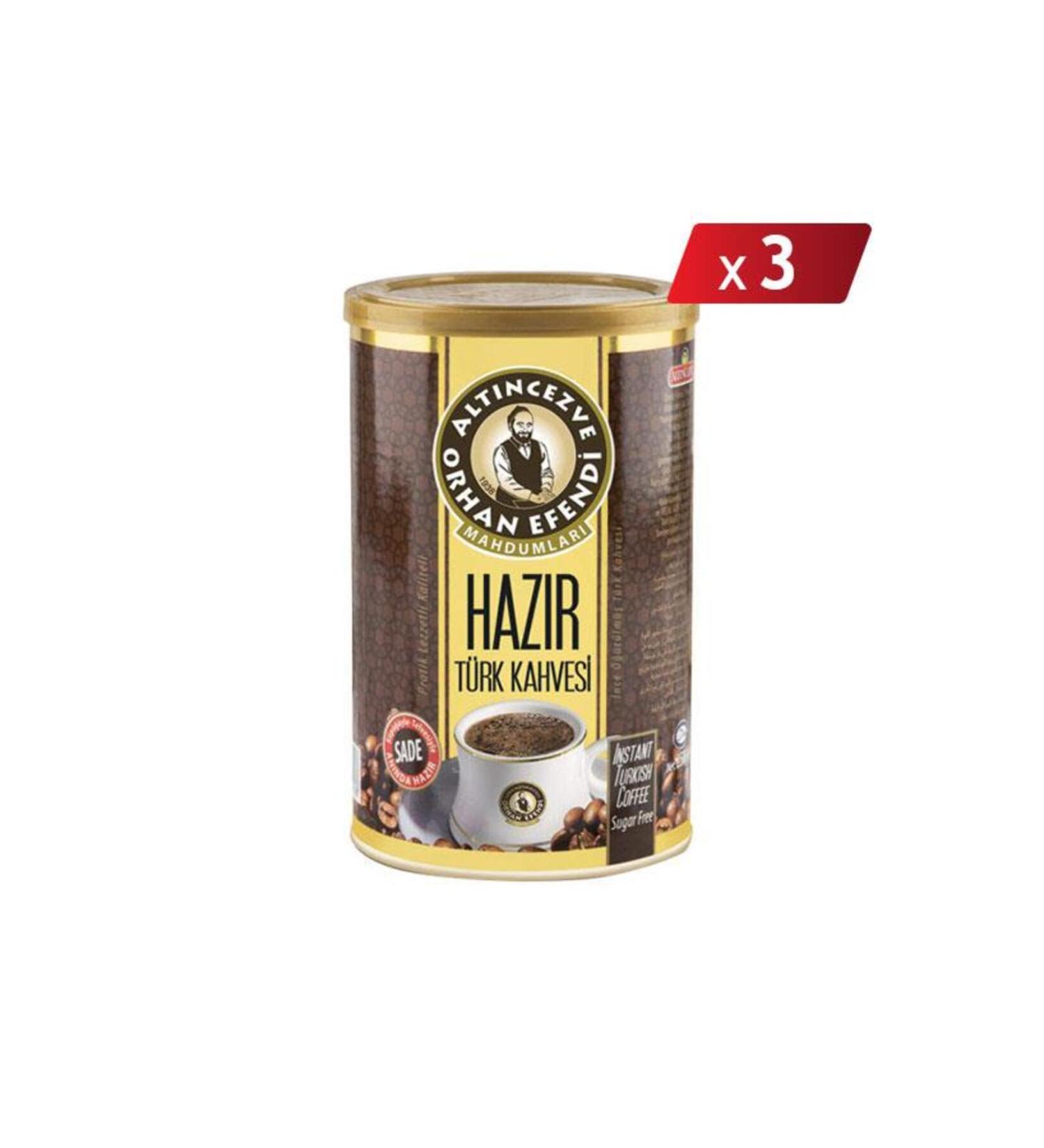 Alt ncezve Orhan Efendi Instant Turkish Coffee Plain 500 Gr - 3-PACK