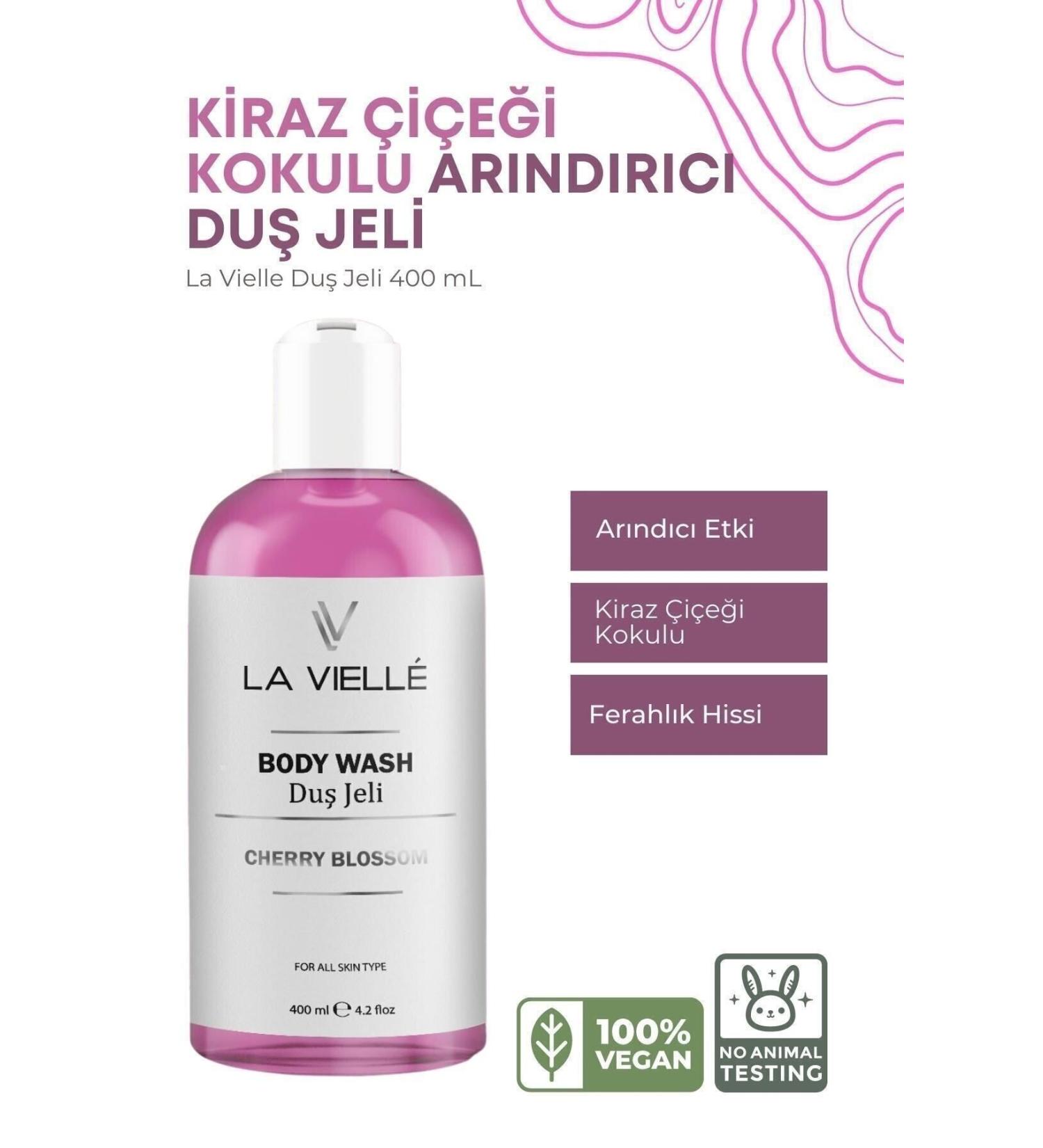 La Vielle Purifying Refreshing Moisturizing Japanese Cherry Blossom Shower Gel 400 Ml - Buy Online on GoSupps.com