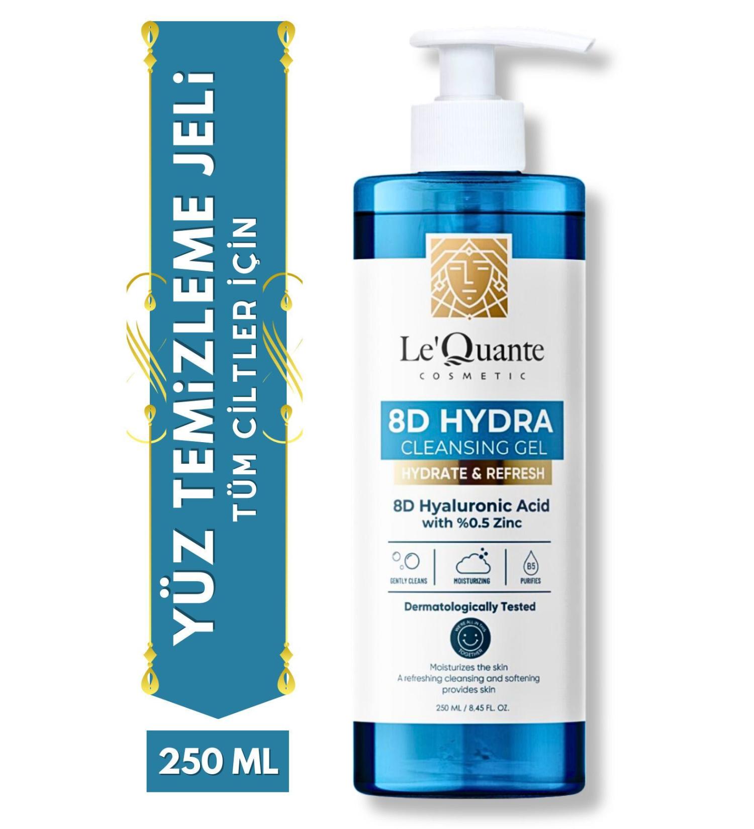 Le'Quante Daily Facial Cleansing Gel 250 ml Anti-Acne Nourishing and Moisturizing for All Skin Types - Buy Online on GoSupps.com