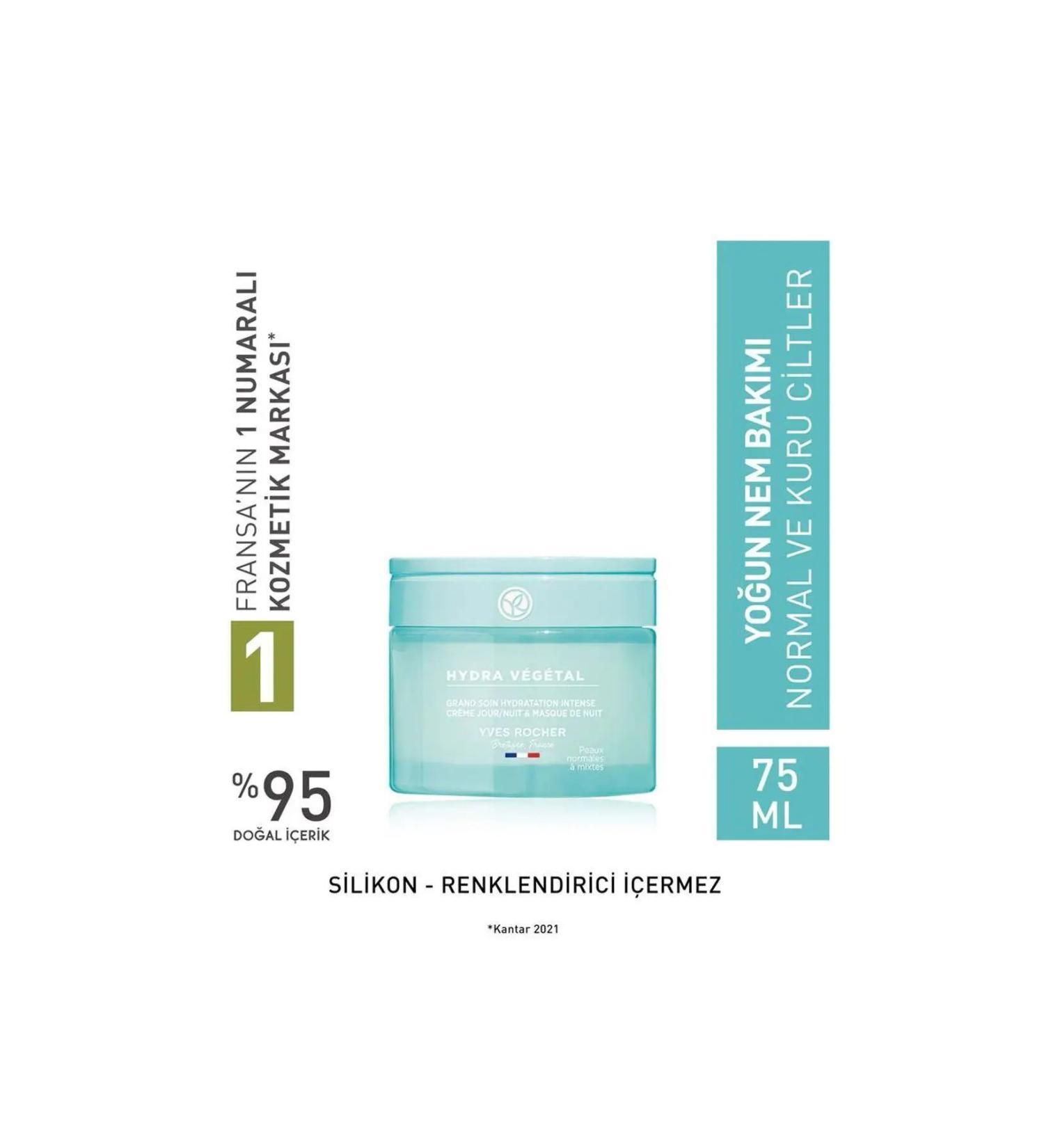 Yves Rocher Hydra Intensive Moisture Care Normal and Dry Skin 75 ml -Carest Cosmetic - Buy Online on GoSupps.com