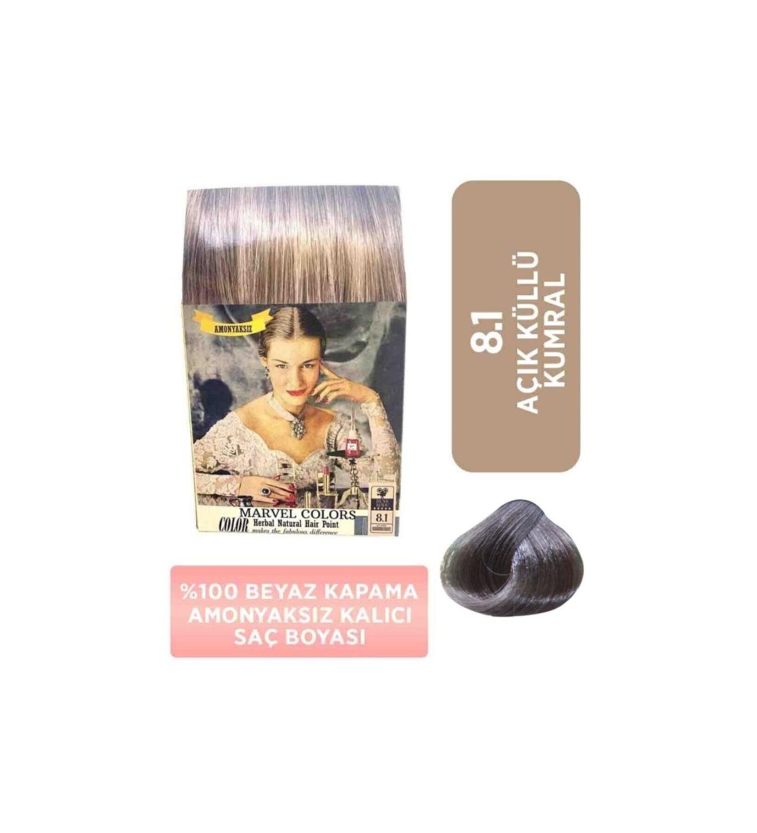 Marvel Colors Marvel Hair Dye Ammonia Free Natural 8.1 Light Ash Blonde