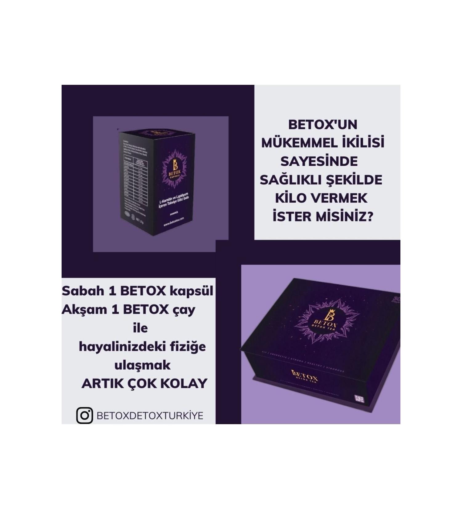 B BETOX DETOX TEA 2 Month Package 2 Capsules 1 Tea - Buy Online on GoSupps.com