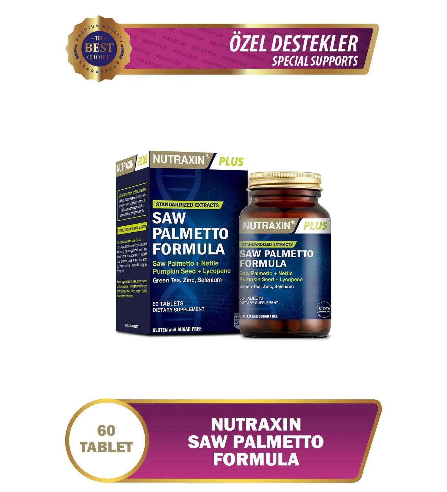 Nutraxin Saw Palmetto Formula 60 Tablet 4 Pack