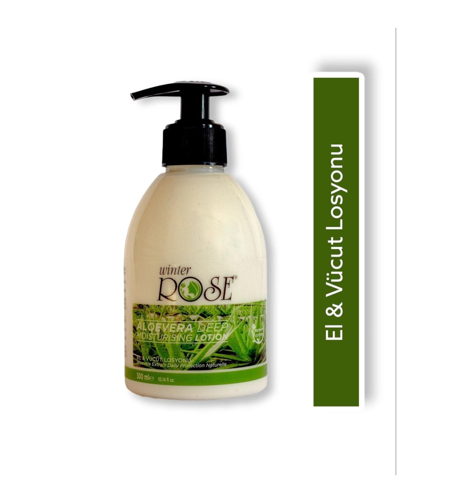 WINTER ROSE Aloe Vera Extract Hand and Body Lotion 300ml