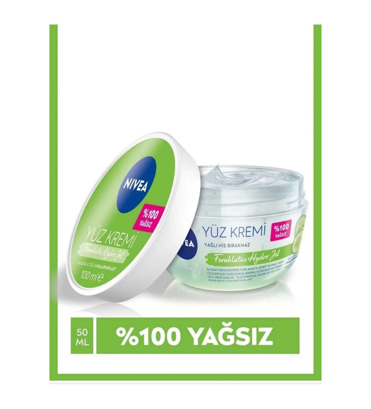 Cream Nivea %100 Oil-Free Refreshing Hydro Gel Face Cream 100ml - Buy Online on GoSupps.com
