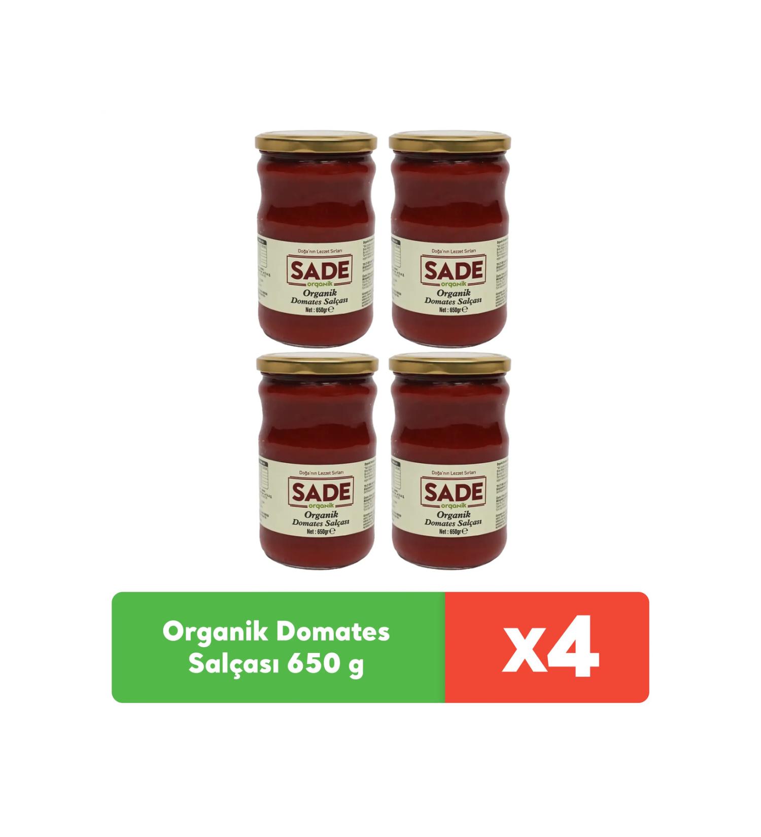 Plain Organic Tomato Paste 650 g x 4 pieces