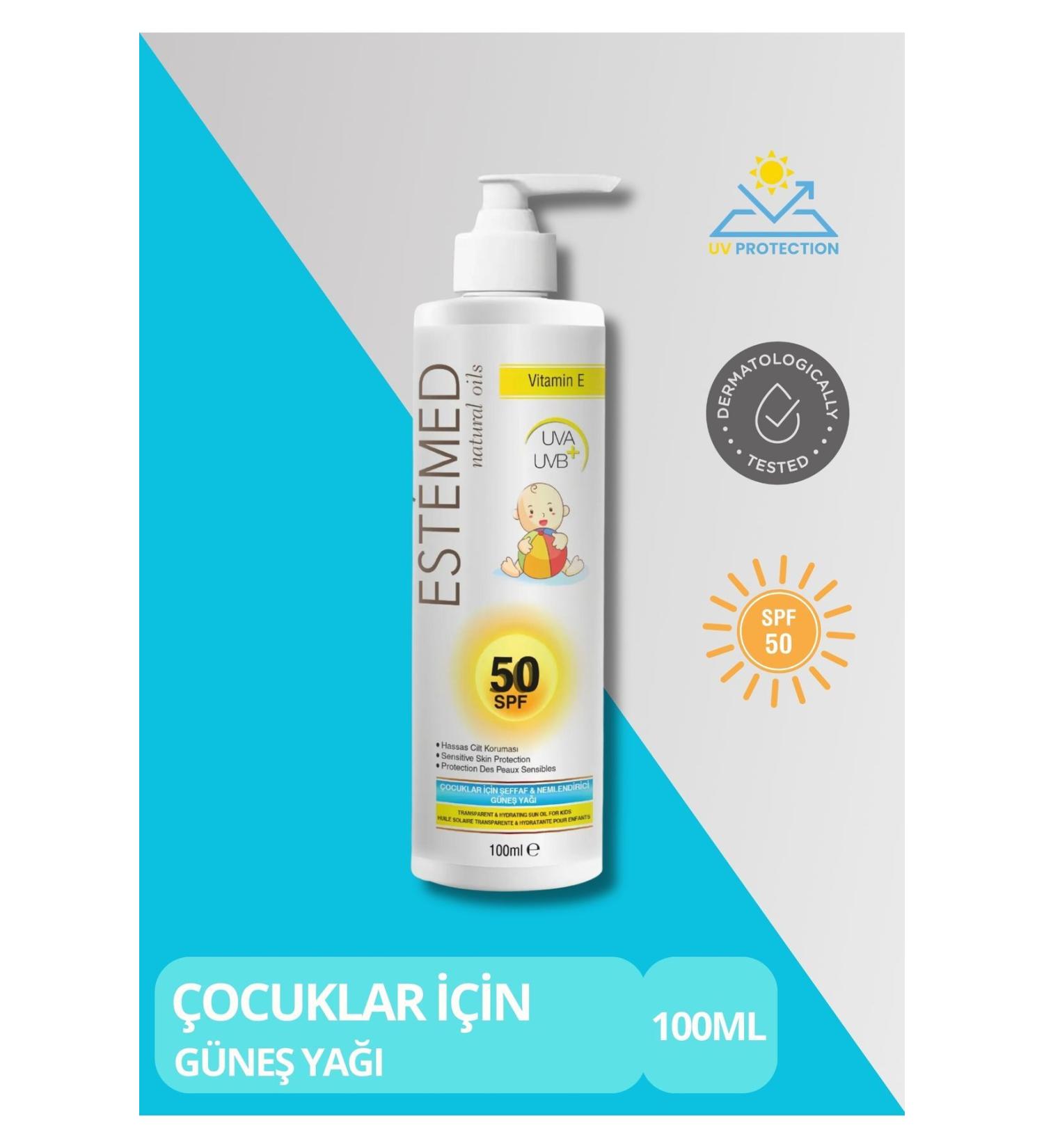 ESTEMED Transparent and Moisturizing Sun Oil for Children SPF50+ 100ml
