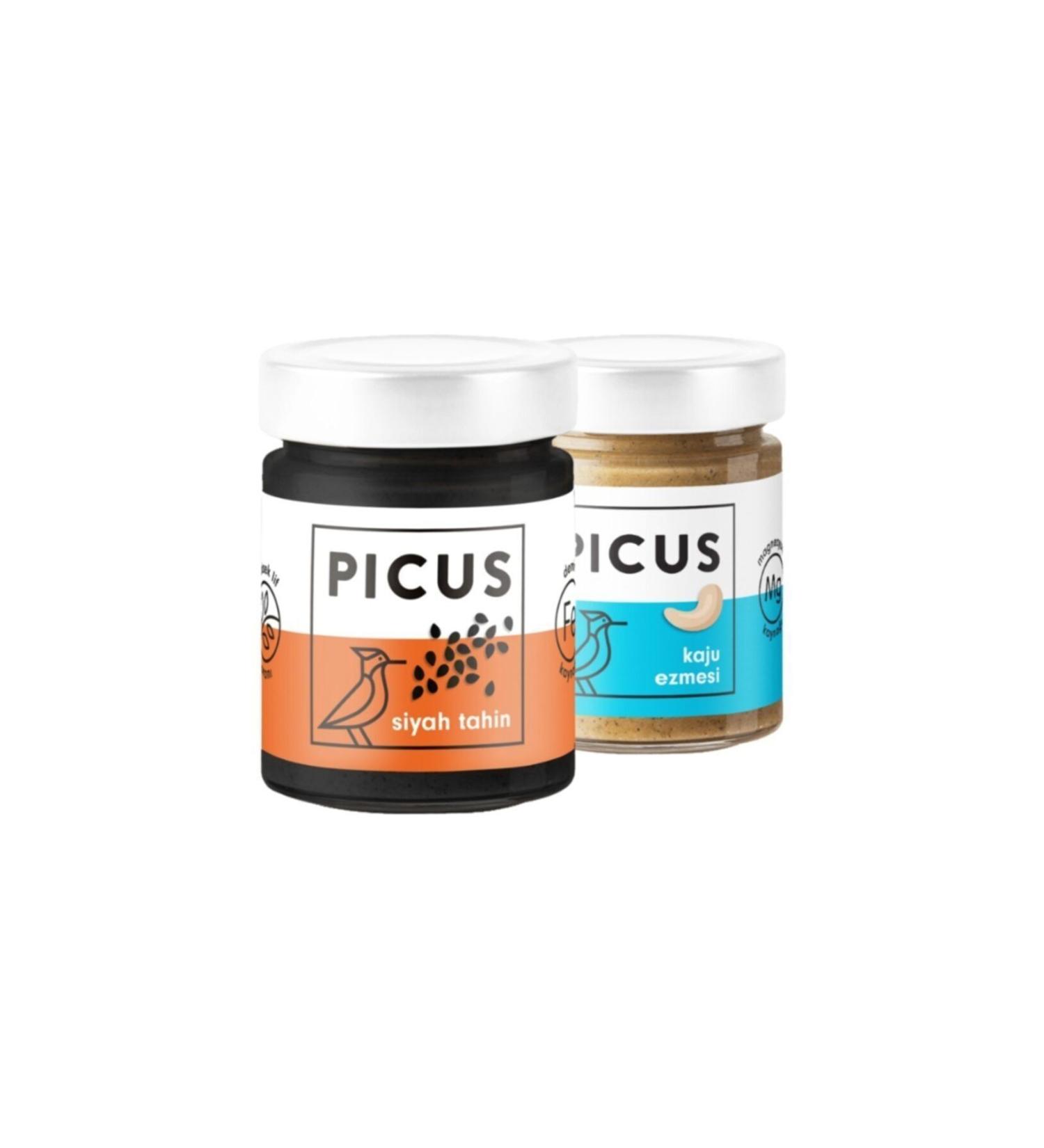 picus Black Tahini 210 Gr.x1 Cashew Paste 195 Gr.x1 - Buy Online on GoSupps.com