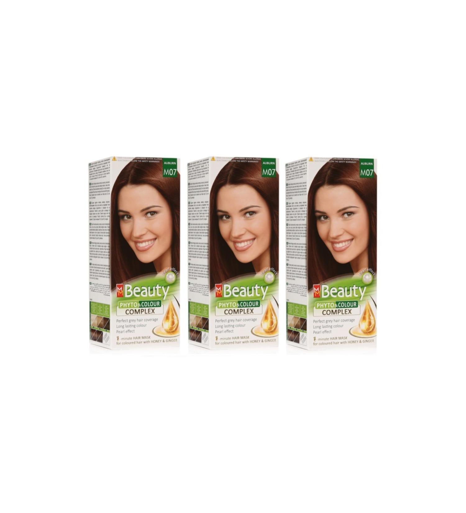 MM Beauty Herbal Hair Dye M07 Chestnut 3 Pieces