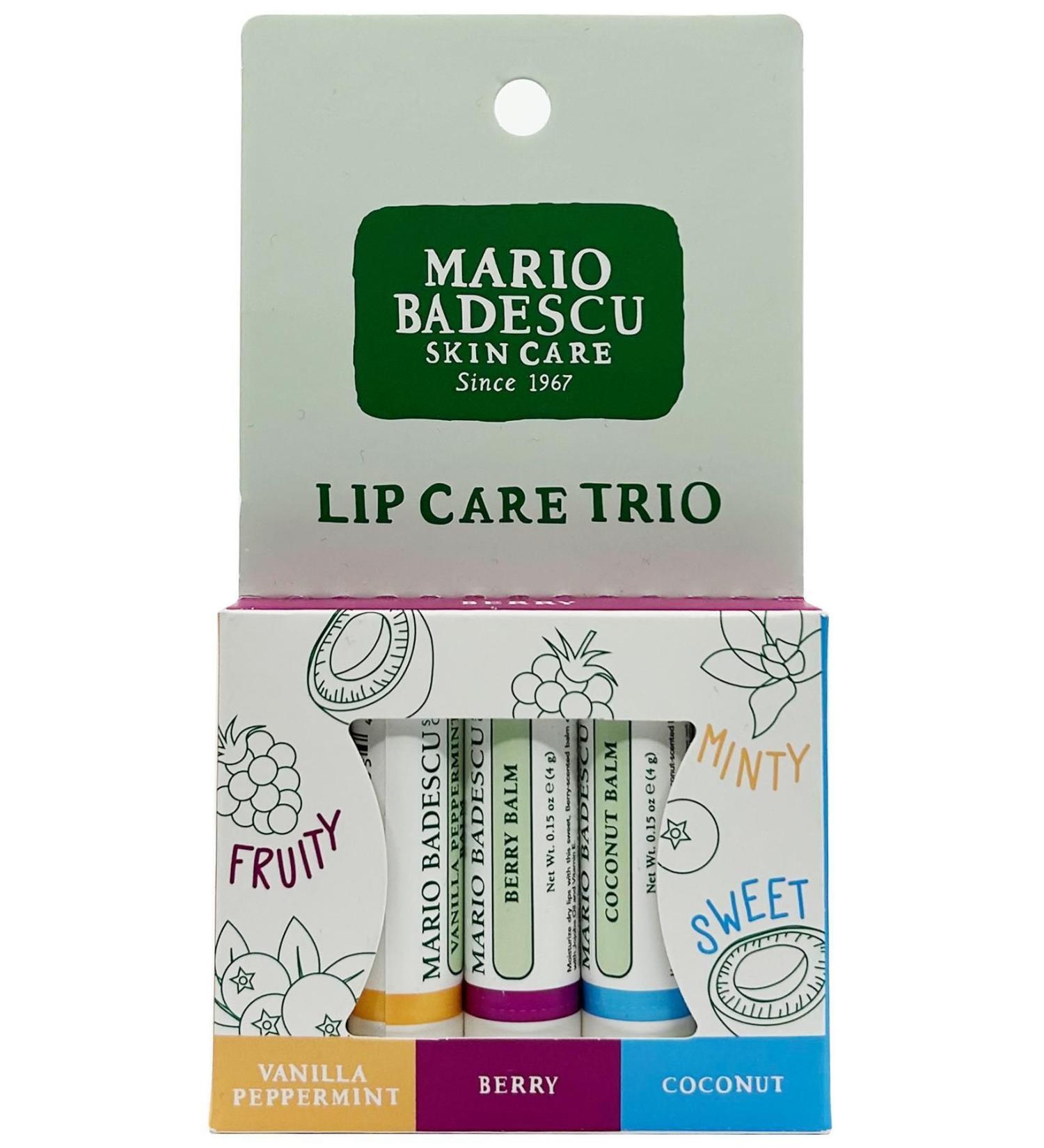 mario badescu lip balm variety pack 3 pcs