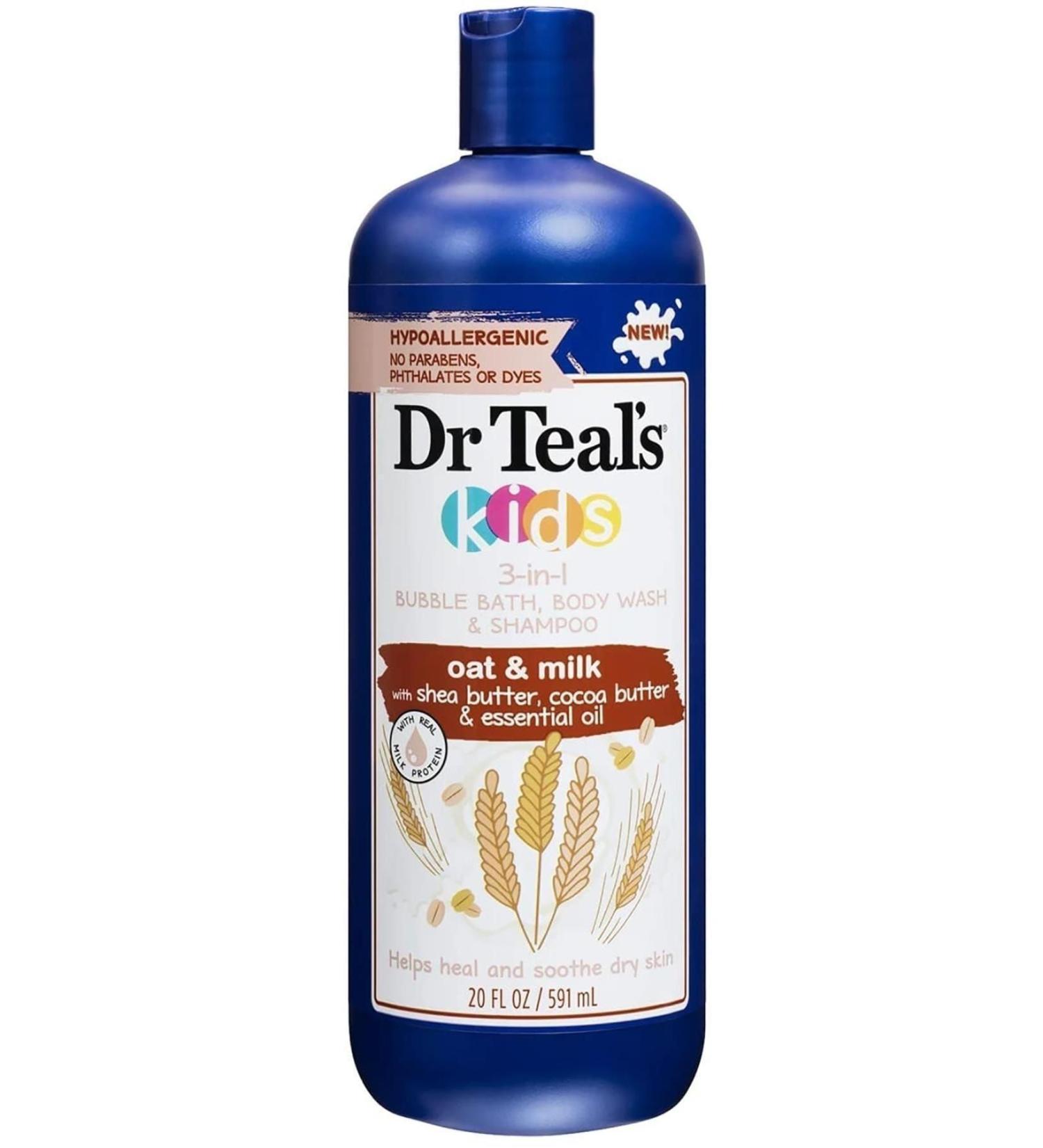 Dr Teals Dr.Teals Kids Oat & Milk 3in1 Bath Bubble + Body Wash + Shampoo 591ML