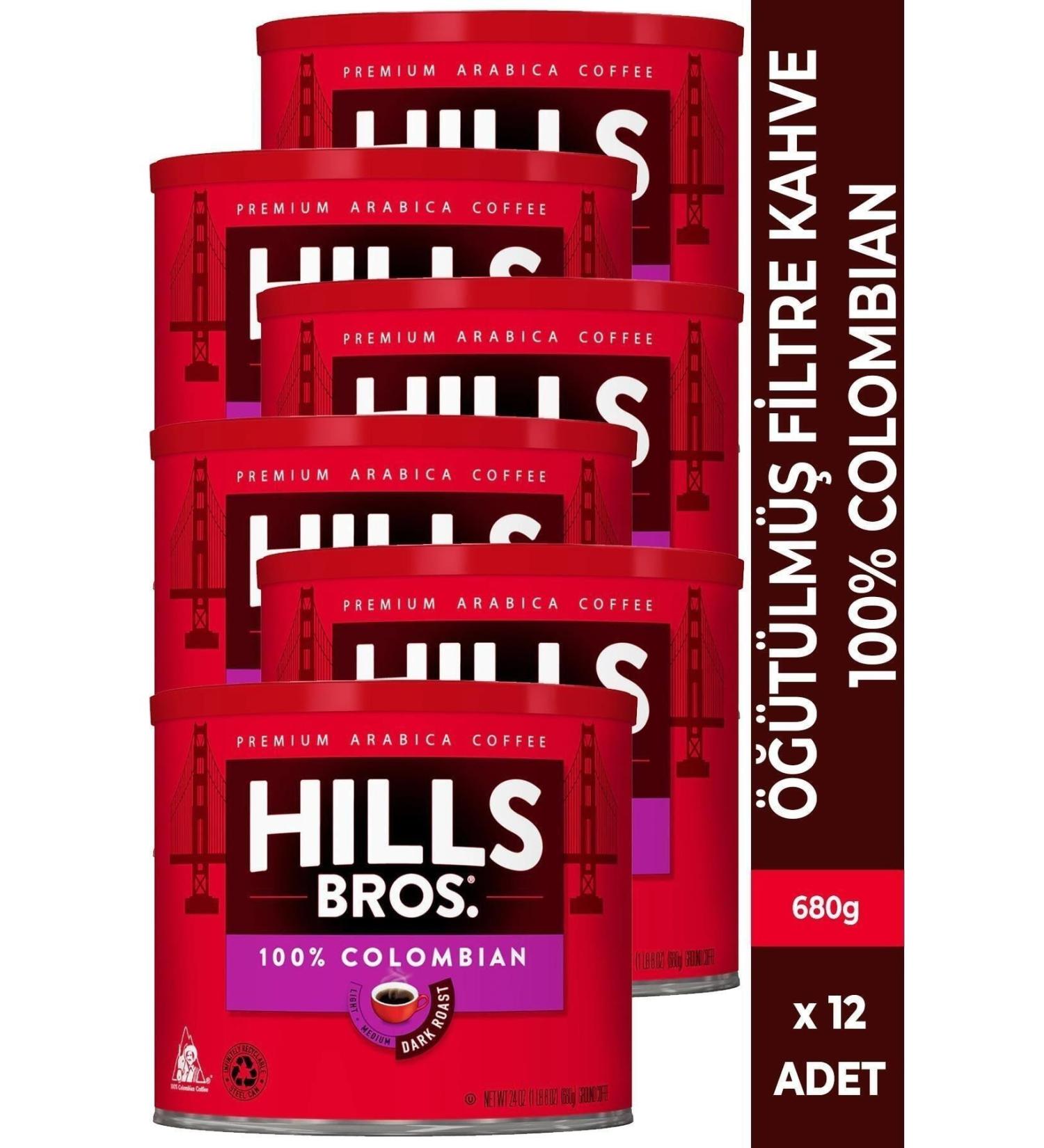 Hills Bros 100% Colombian Filter Coffee 680GR x 12 Pieces - Buy Online on GoSupps.com