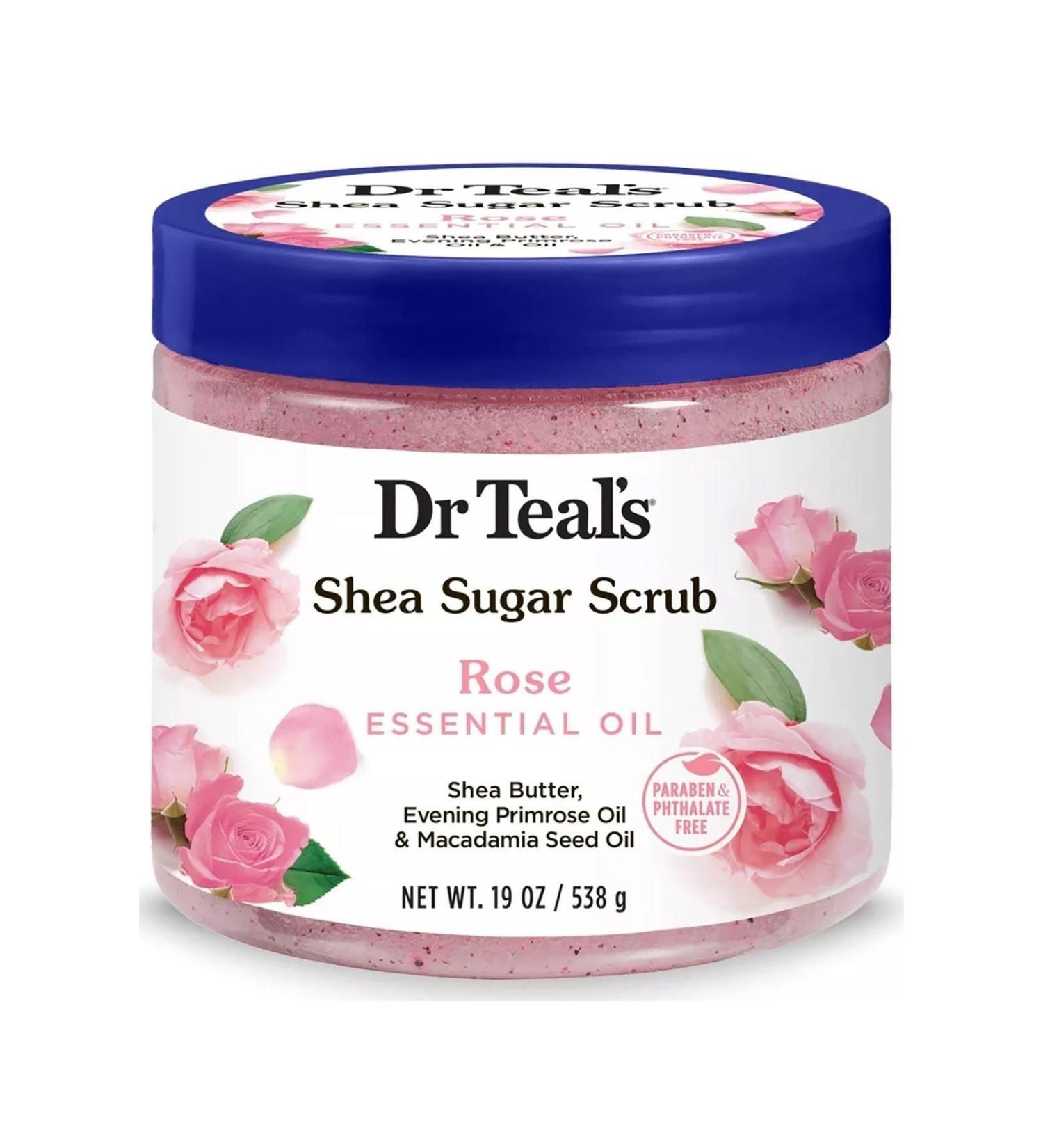 Dr Teals Dr.teal's Shea Sugar Scrub Rose Body Sugar Peeling 538gr