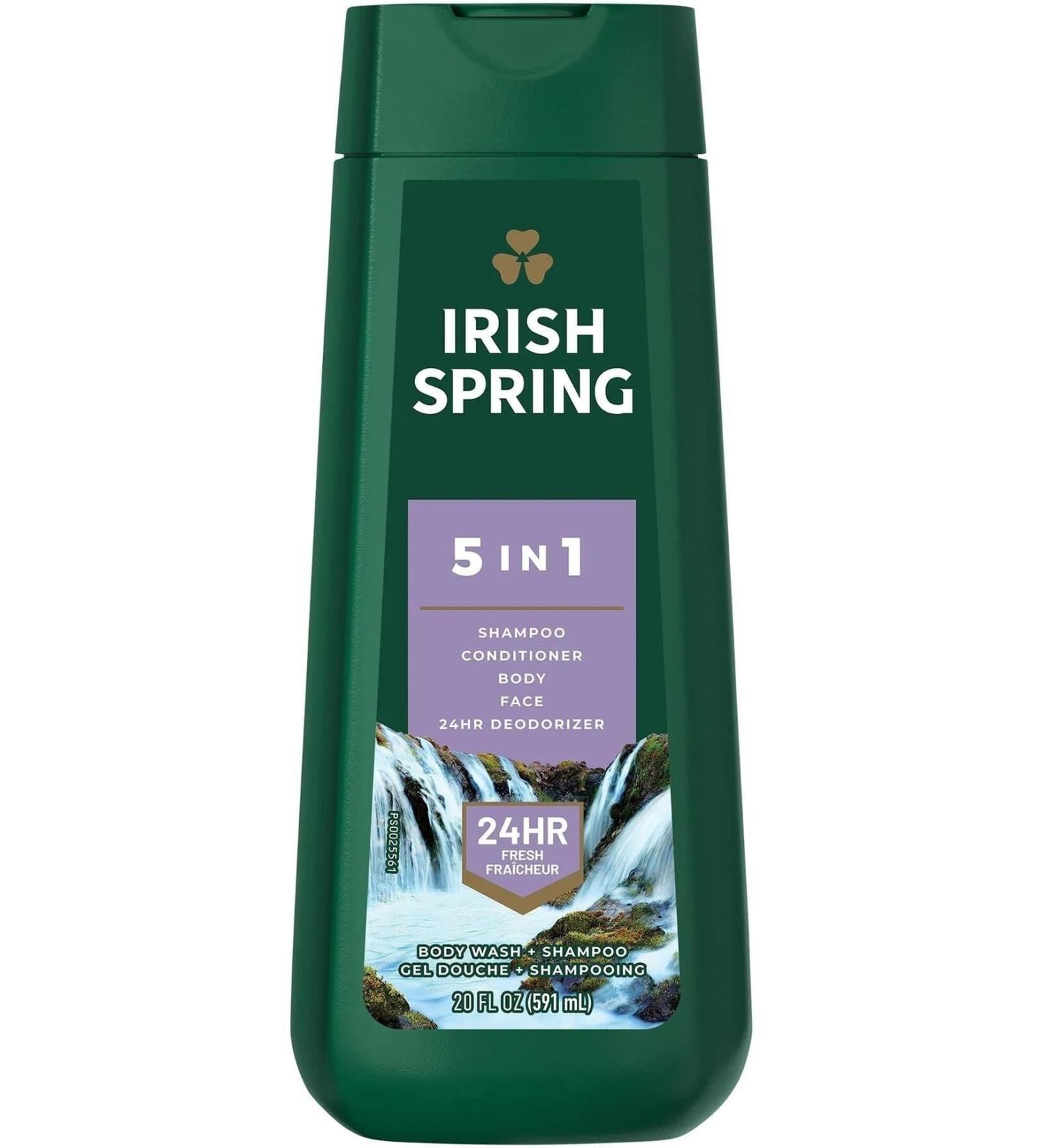 Irish Spring 5in1 Shampoo Full Body Wash 591ml 035000996756