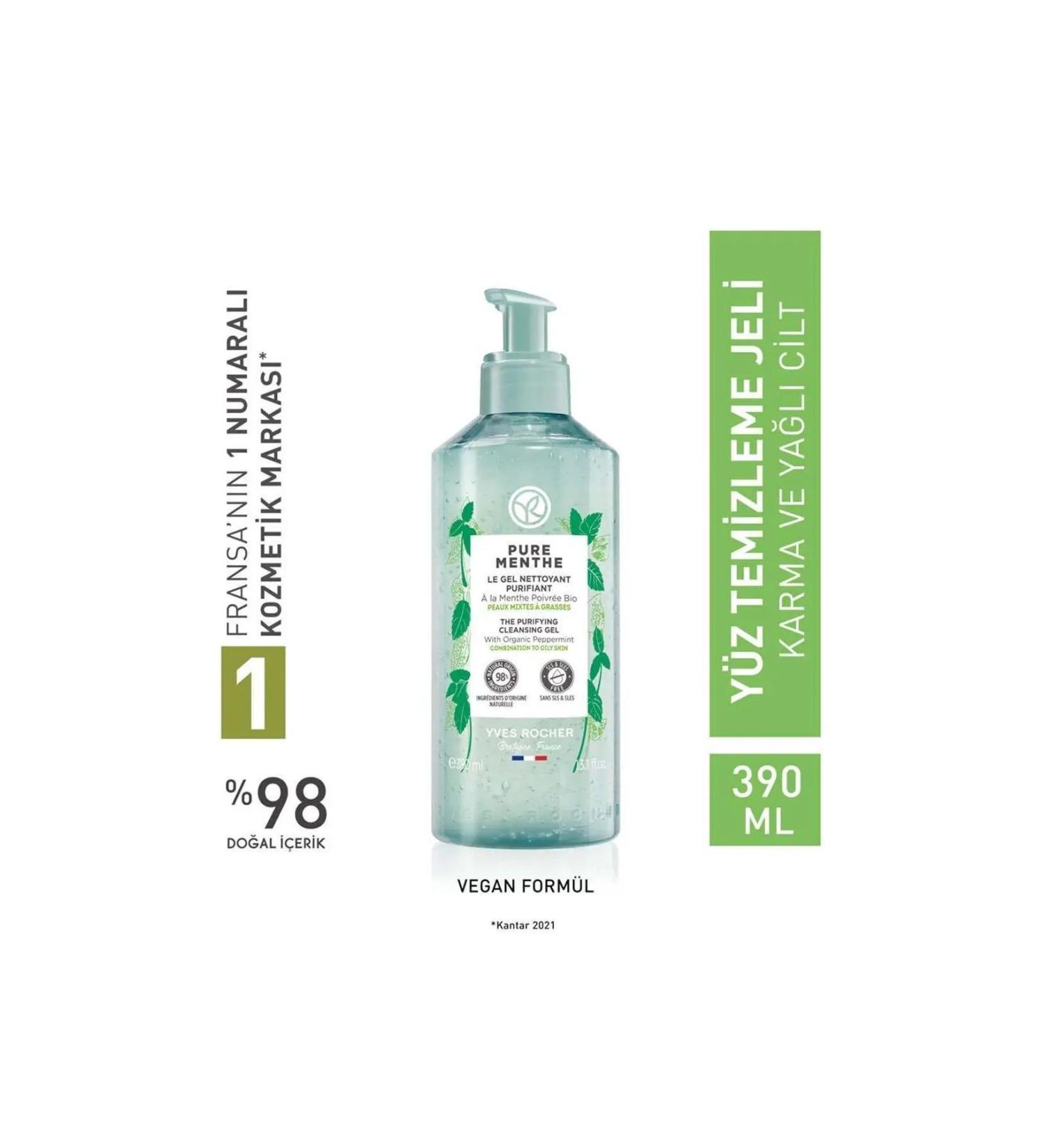 Yves Rocher Pure Menthe Pore Tightening and Deep Purifying Face Wash Gel - Carest Cosmetic - Buy Online on GoSupps.com