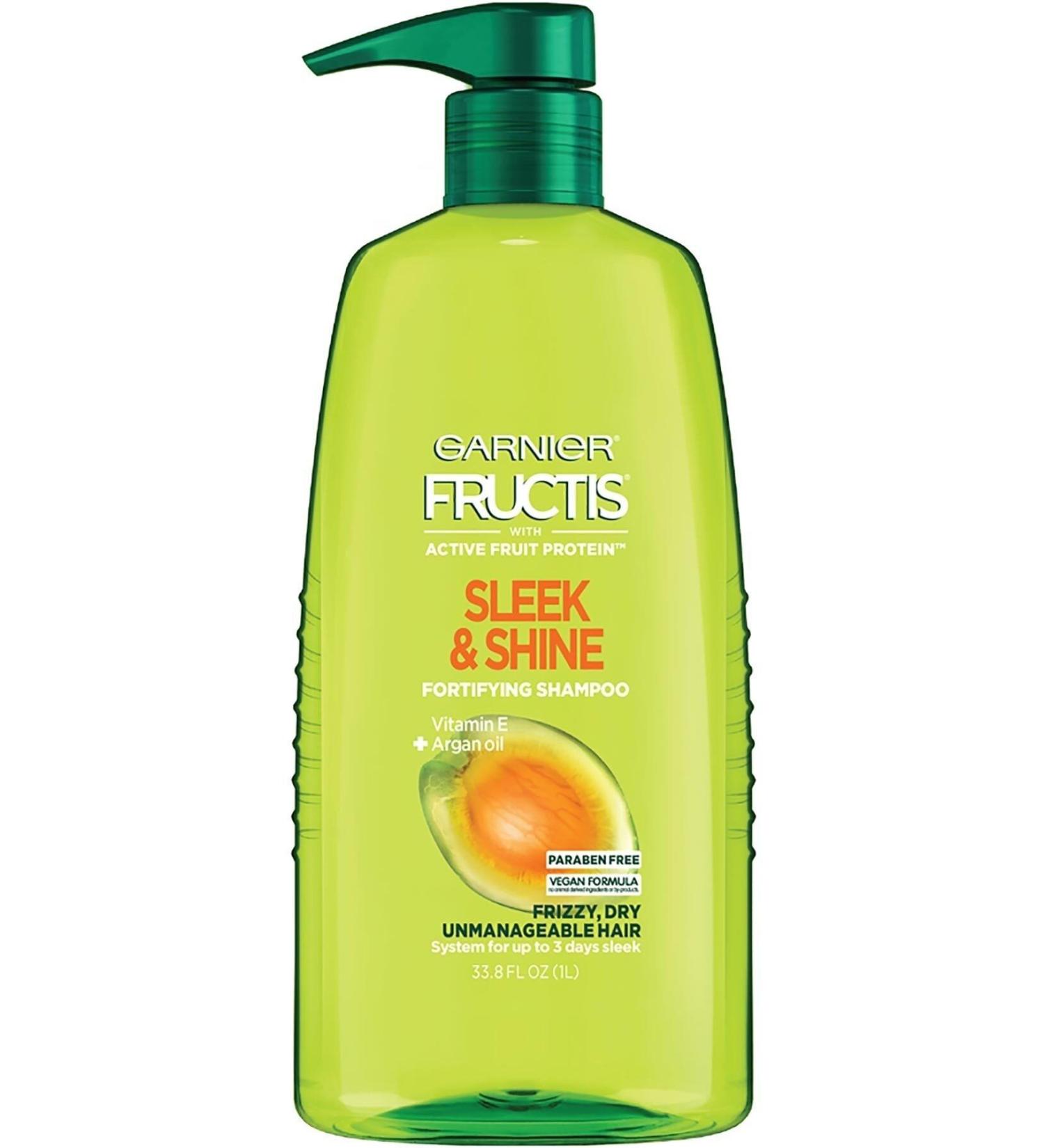 Garnier Fructis Sleek Shine Argan Oil Anti-Friction Shampoo 1lt - Buy Online on GoSupps.com