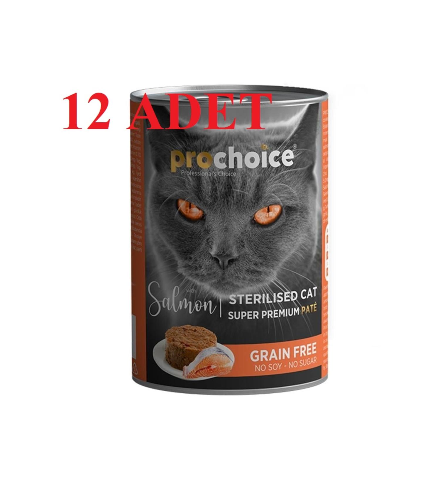 Pro Choice Pro Choice Sterilized Salmon Sterilized Cat Canned Food 400 gr x 12 PIECES