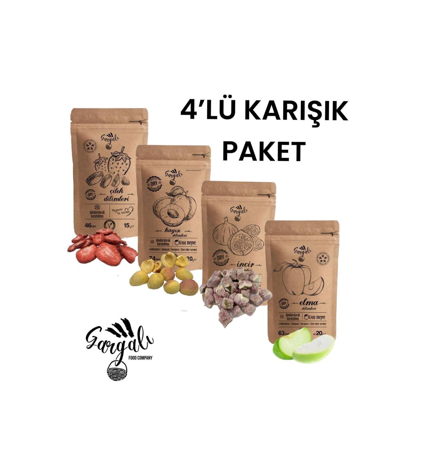 gargal Freeze Dry Apricot Fig Strawberry Apple 4-Piece Fruit Chips from the Manufacturer Healthy Food - Buy Online on GoSupps.com