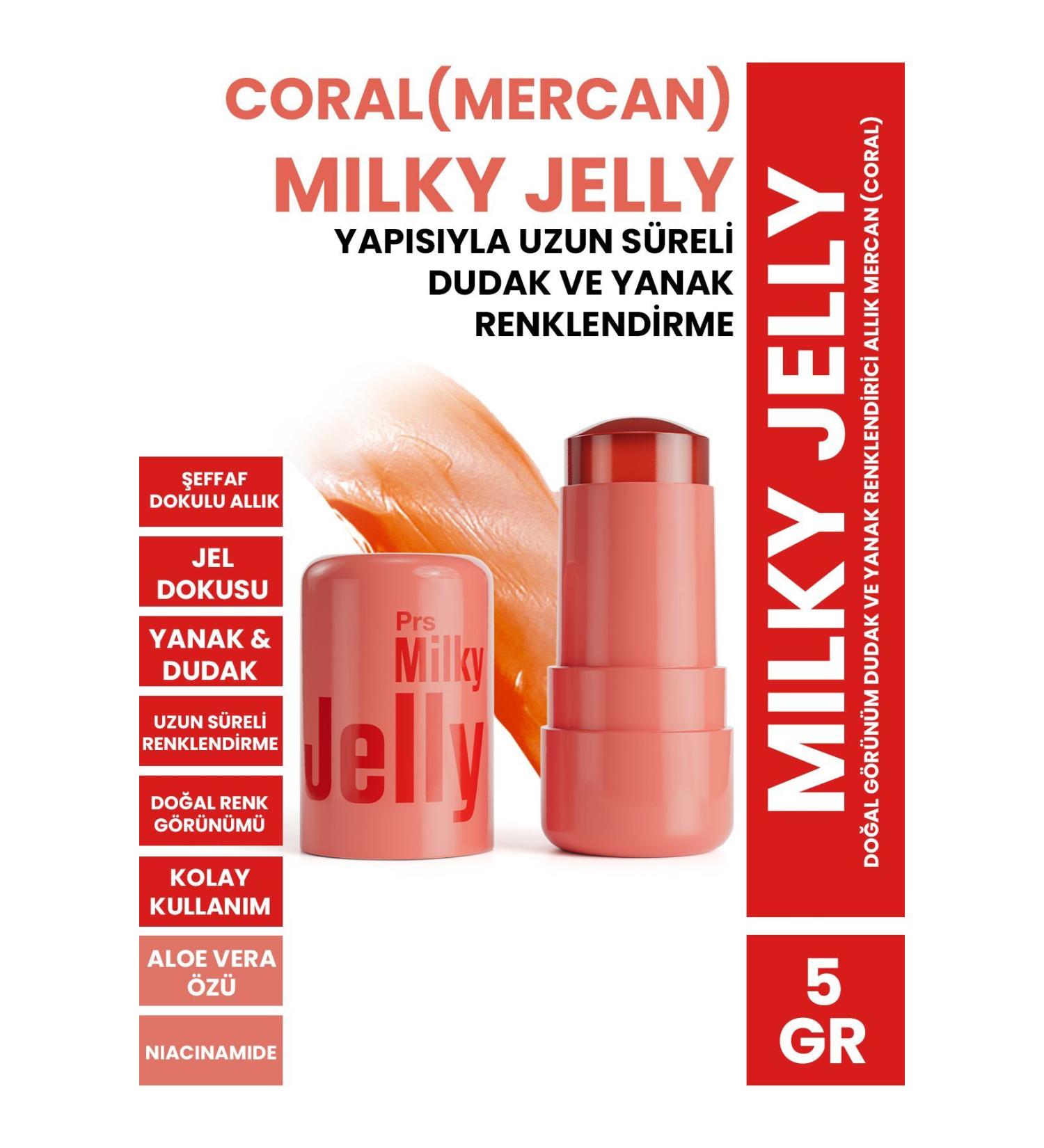 PROCSIN Milky Jelly Natural Look Lip and Cheek Coloring Blush Coral 5 GR - Buy Online on GoSupps.com