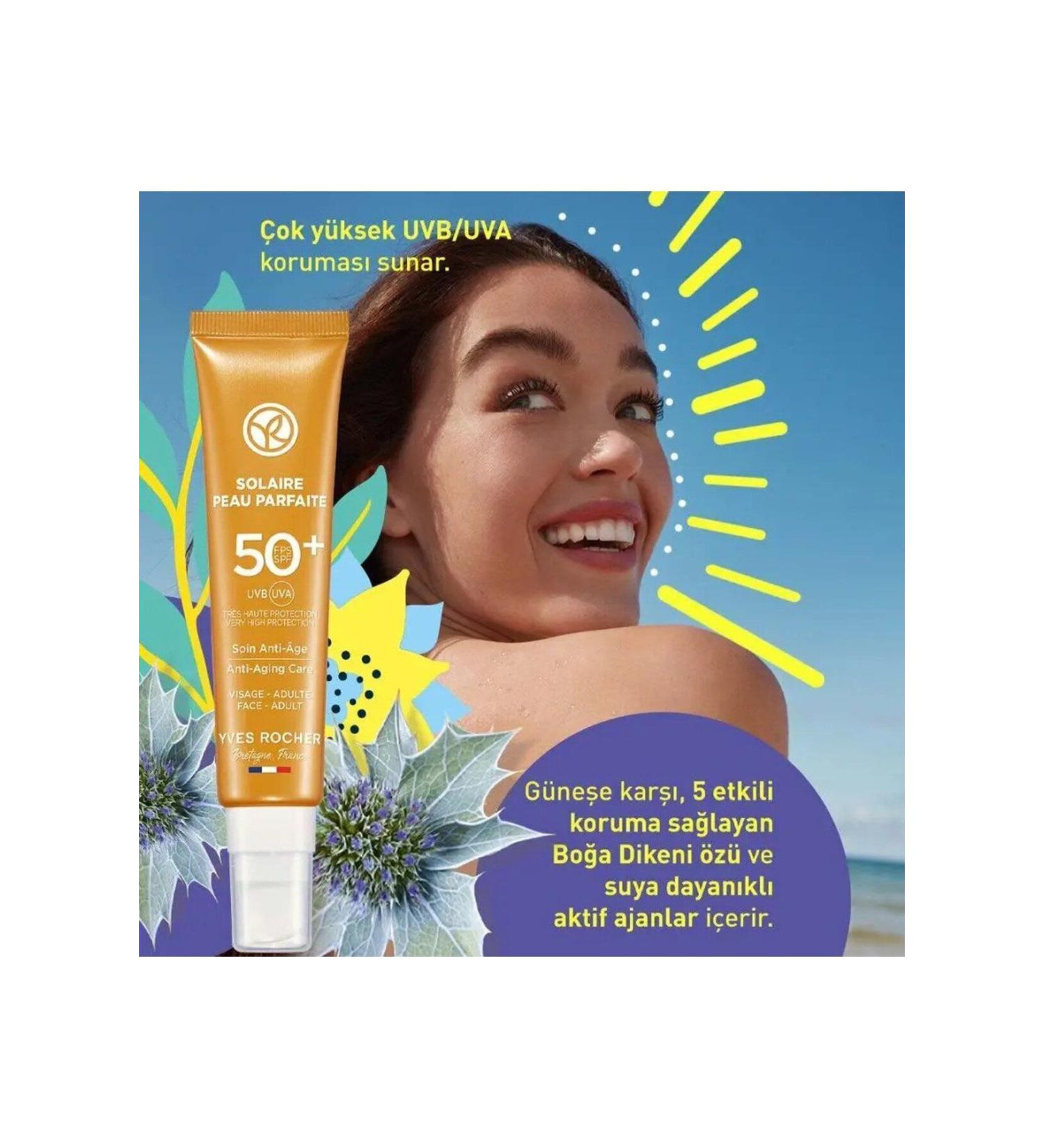 Yves Rocher - Face Sunscreen - SPF 50+ - / Solaire Peau Parfaite - 40ml - Buy Online on GoSupps.com