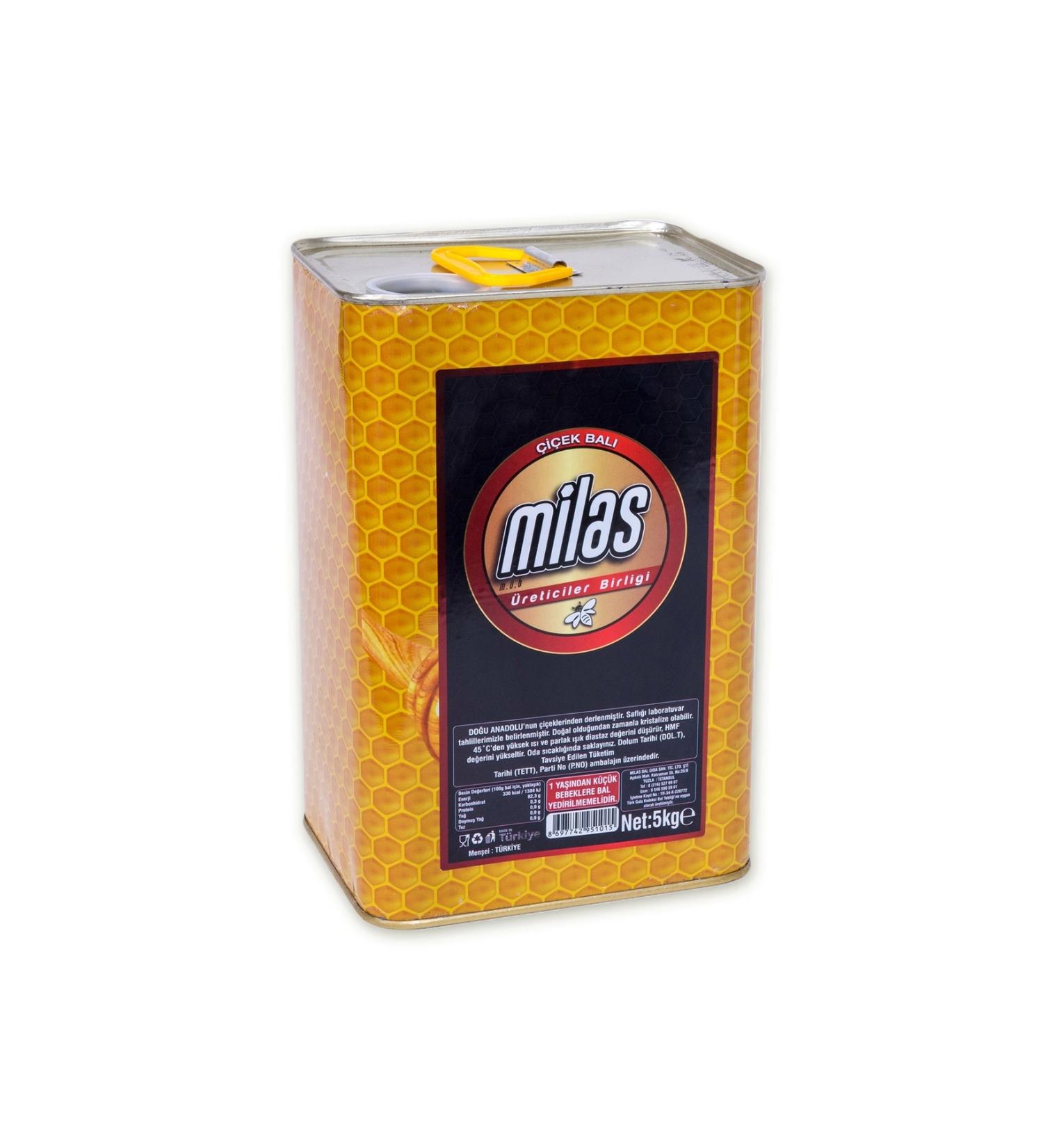 Milas Producers Association Pure Flower Honey 5 Kg - Buy Online on GoSupps.com