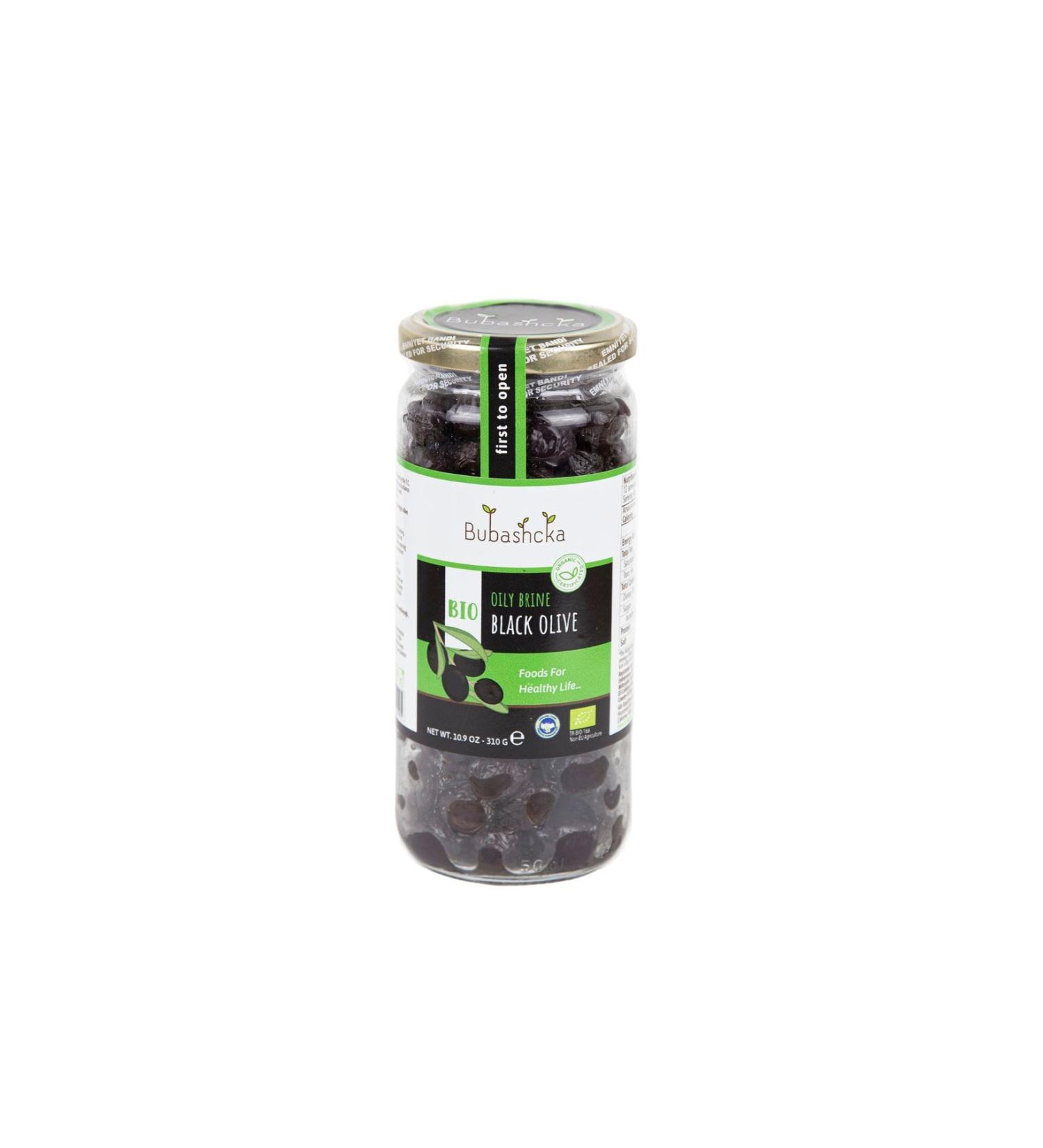 Bubashcka Organic Black Olives 310gr