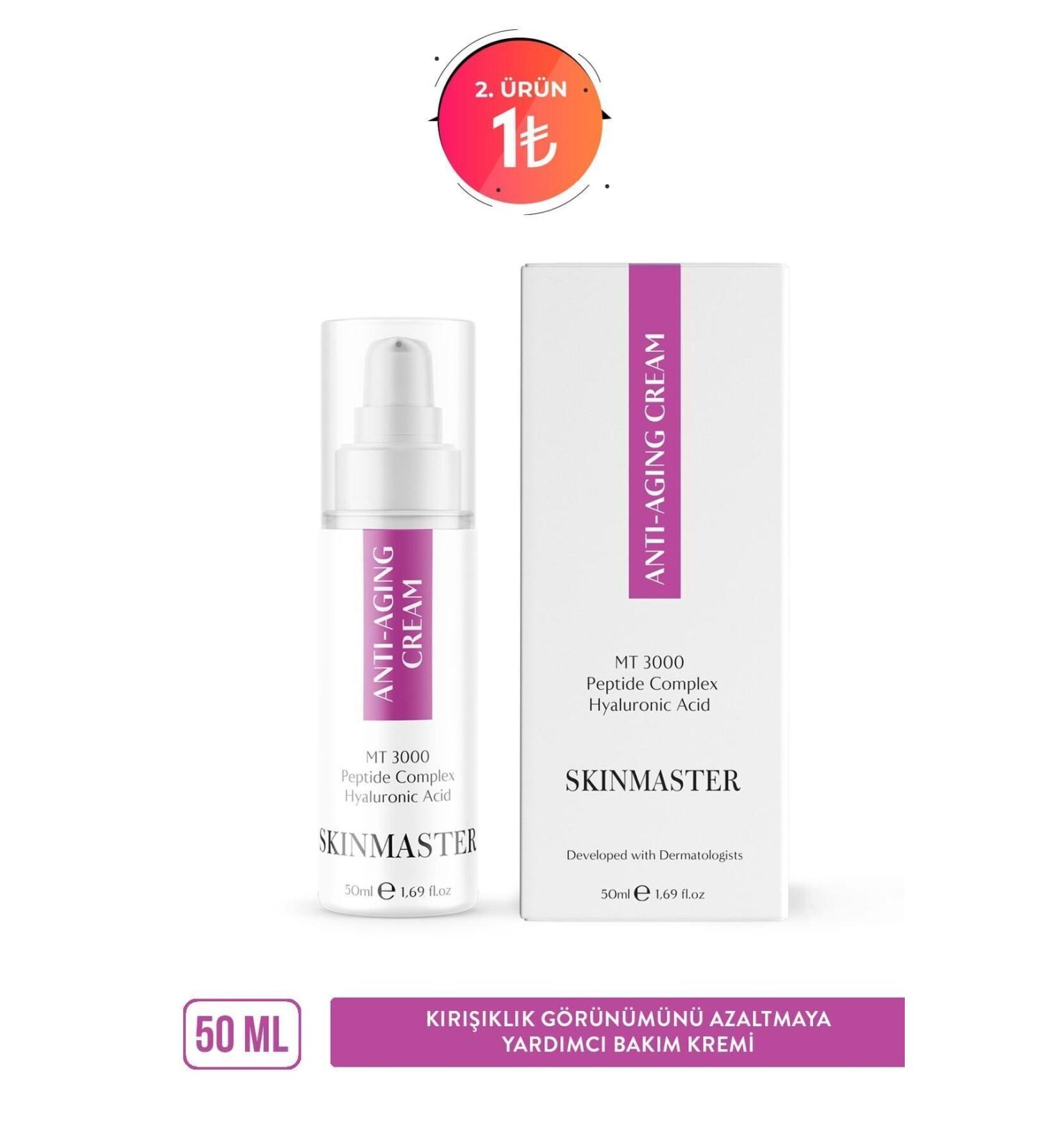 SkinMaster Anti-Aging Anti-Wrinkle Peptide Content Care Cream (MT-3000 + Peptide Complex + HA) - Buy Online on GoSupps.com