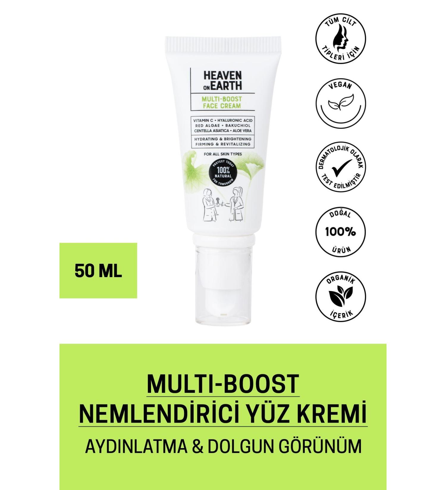 Heaven on Earth Hyaluronic Acid Vitamin C Skin Tone Equalizing Brightening Moisturizing Face Cream 50ml - Buy Online on GoSupps.com