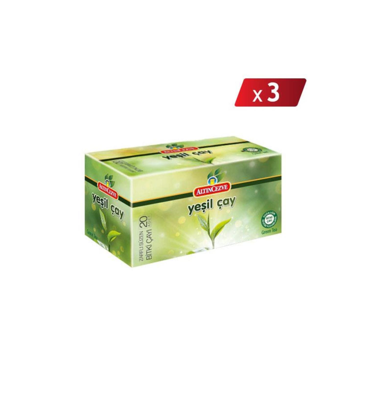 Alt ncezve Green Filtering Tea Bag 20 x 2 Gr - 3-PACK
