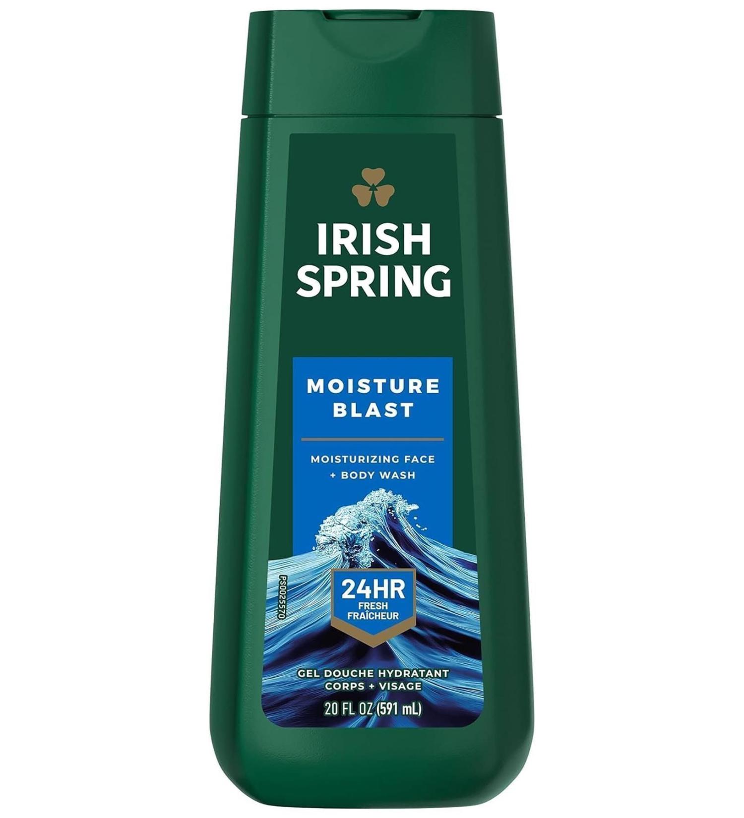 Irish Spring Moisture Blast Hydrating Face and Body Wash 591ML
