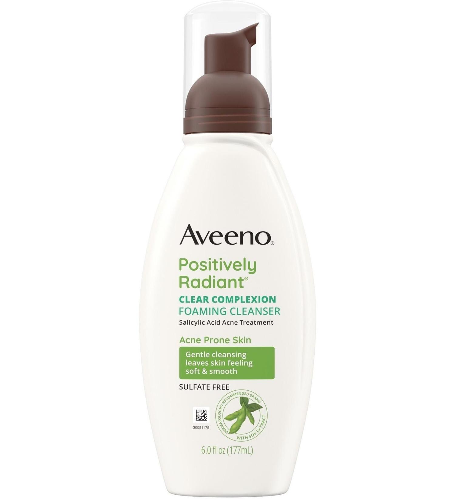 AVEENO Positively Radiant Oil-Free Foaming Facial Cleanser 177ml