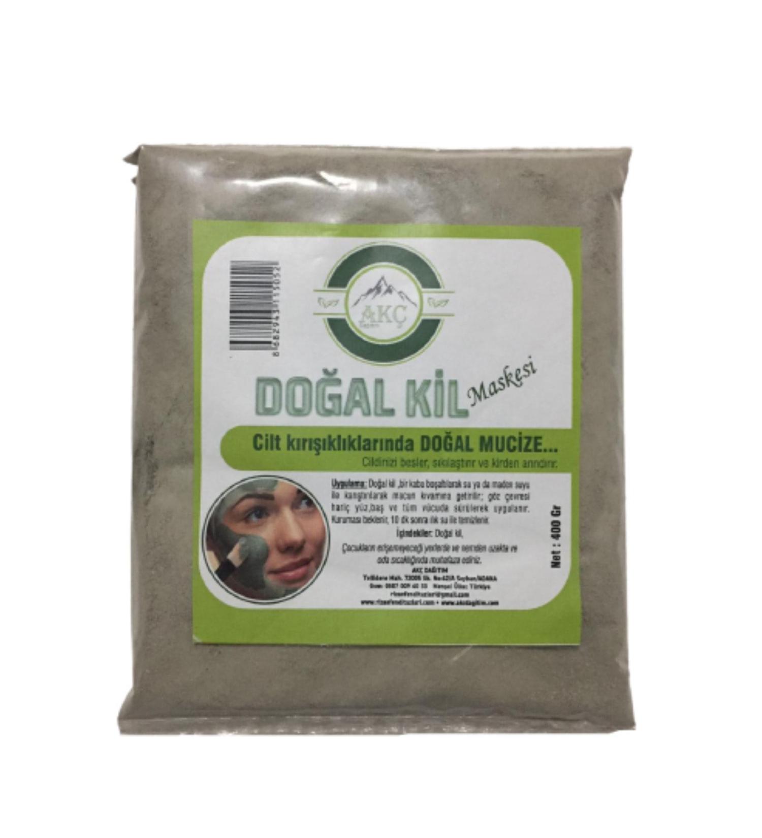 AK Distribution Green Clay Natural Pure Purifying Detox Face Mask Powder 400gr - Buy Online on GoSupps.com