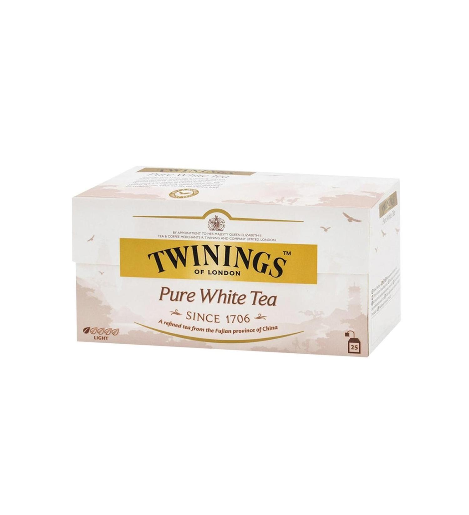 Twinings Pure White White Tea Cup Bag 25 Pieces