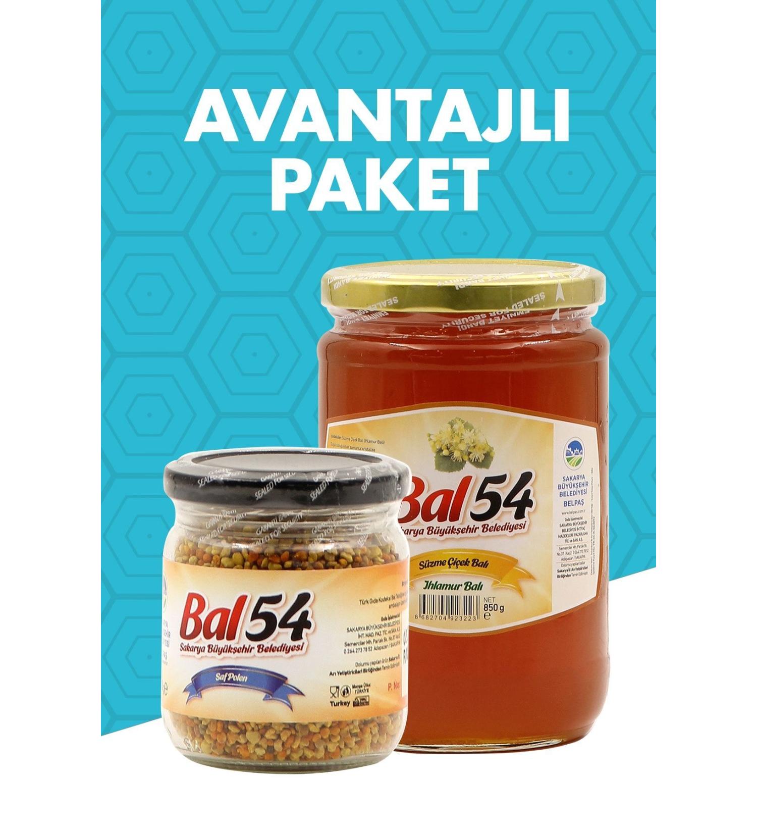 Bal54 2-Pack Advantage Linden Honey 850g + Pure Pollen 100g