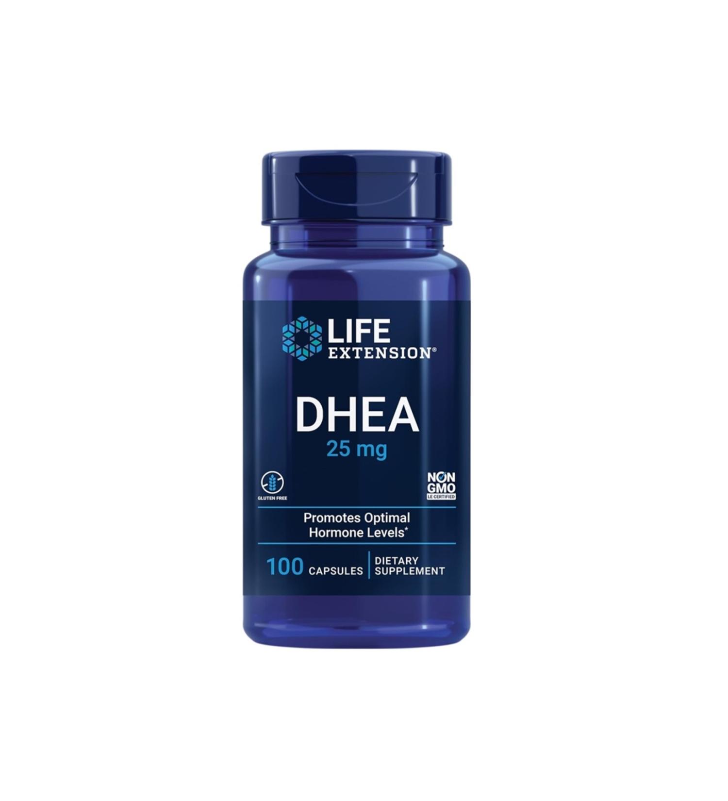 Life Extension DHEA 25 mg Gluten-Free Non-GMO 100 Capsules