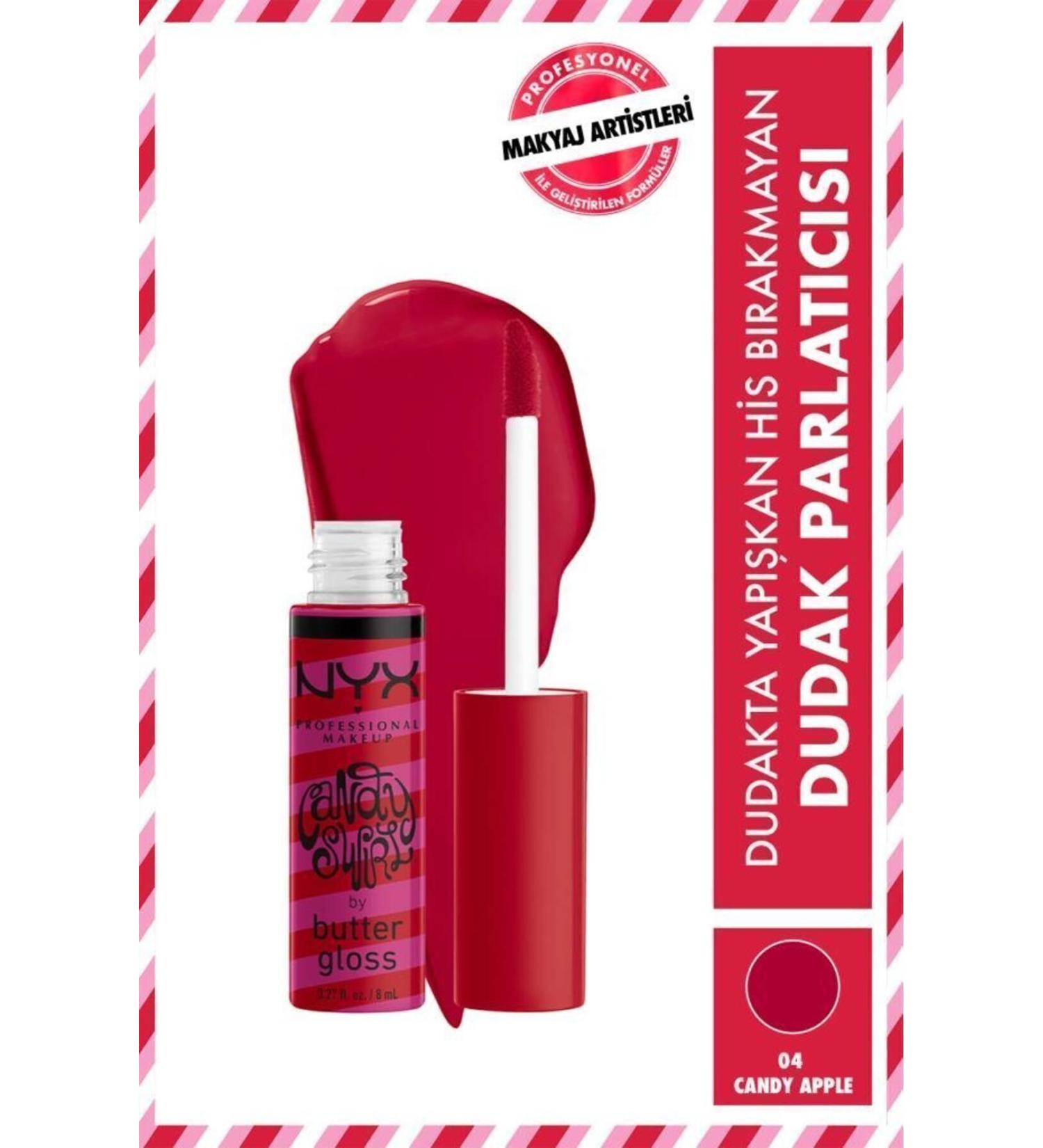 NYX Butter Gloss Candy Swirl Lip Gloss - Candy Apple