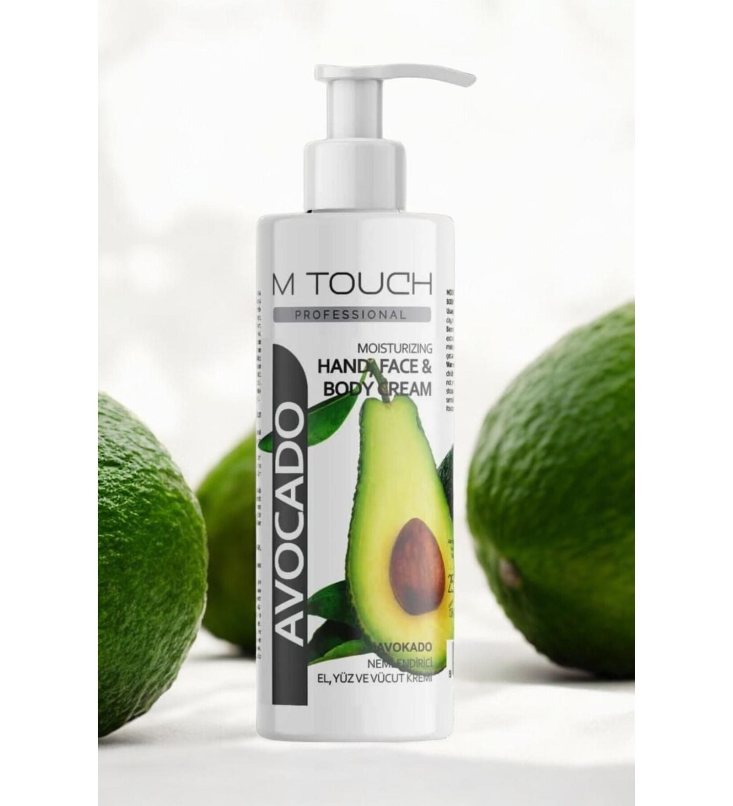 mtouch M Touch Avocado Moisturizing Hand Face & Body Cream (Avocado Hand Face & Body Cream) 250 Gr