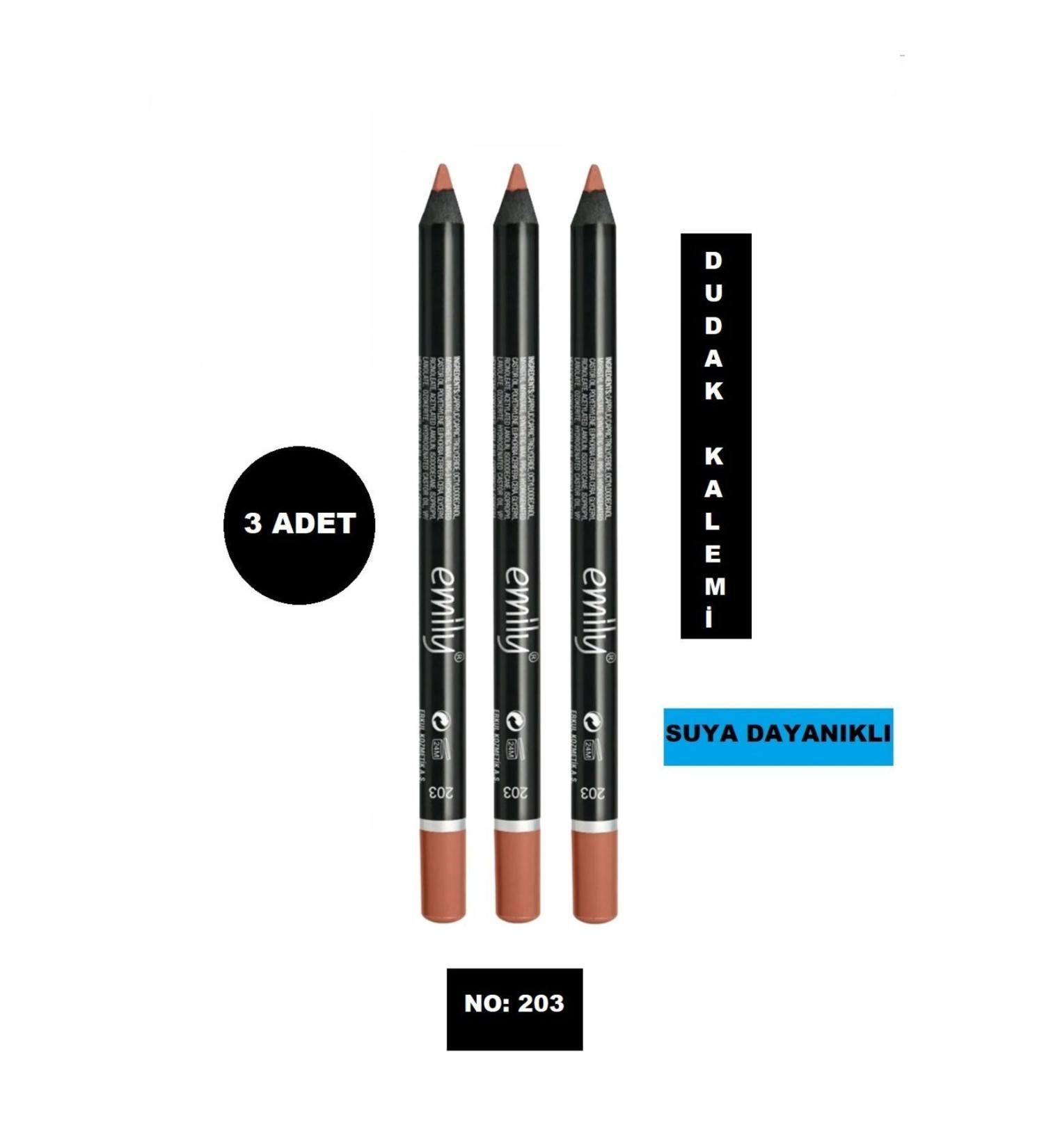 EMILY Lip Pencil 3 Piece No:203 - Buy Online on GoSupps.com