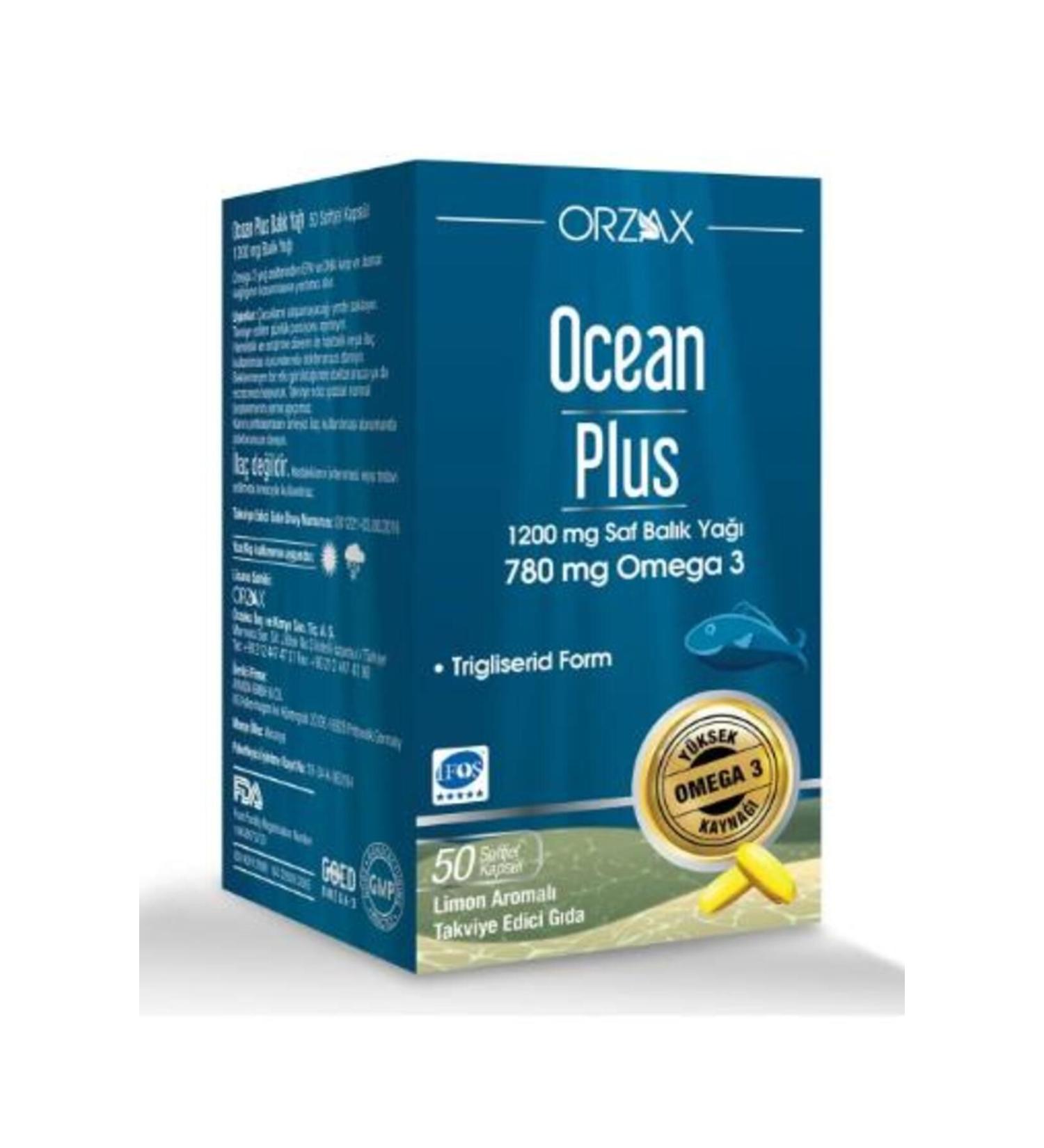 Ocean Plus 1200 Mg Omega-3 Fish Oil 50 Capsules