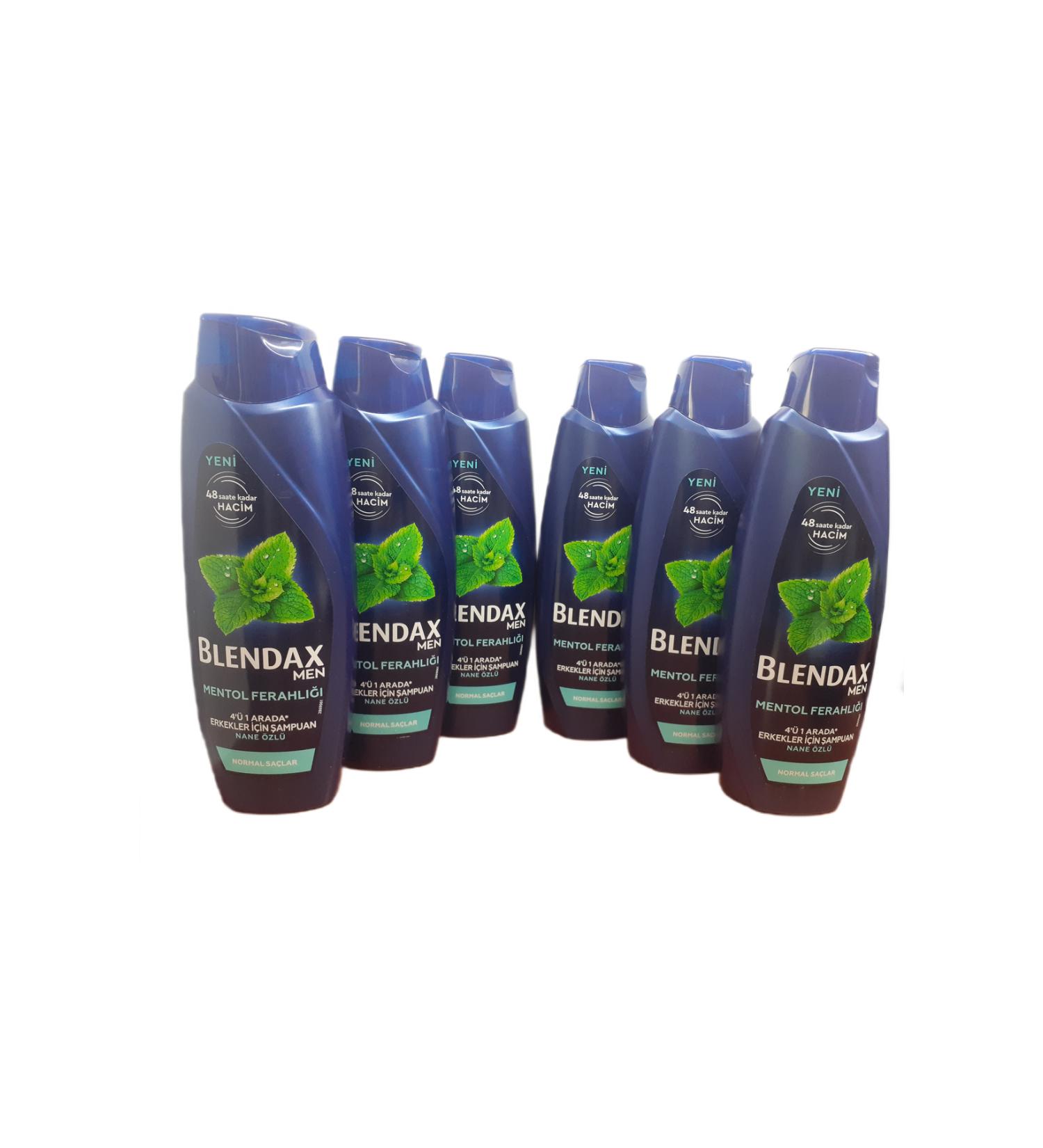 Blendax MEN MENTHOL FRESHNESS 4 IN 1 470 ML SHAMPOO X 6 PIECES
