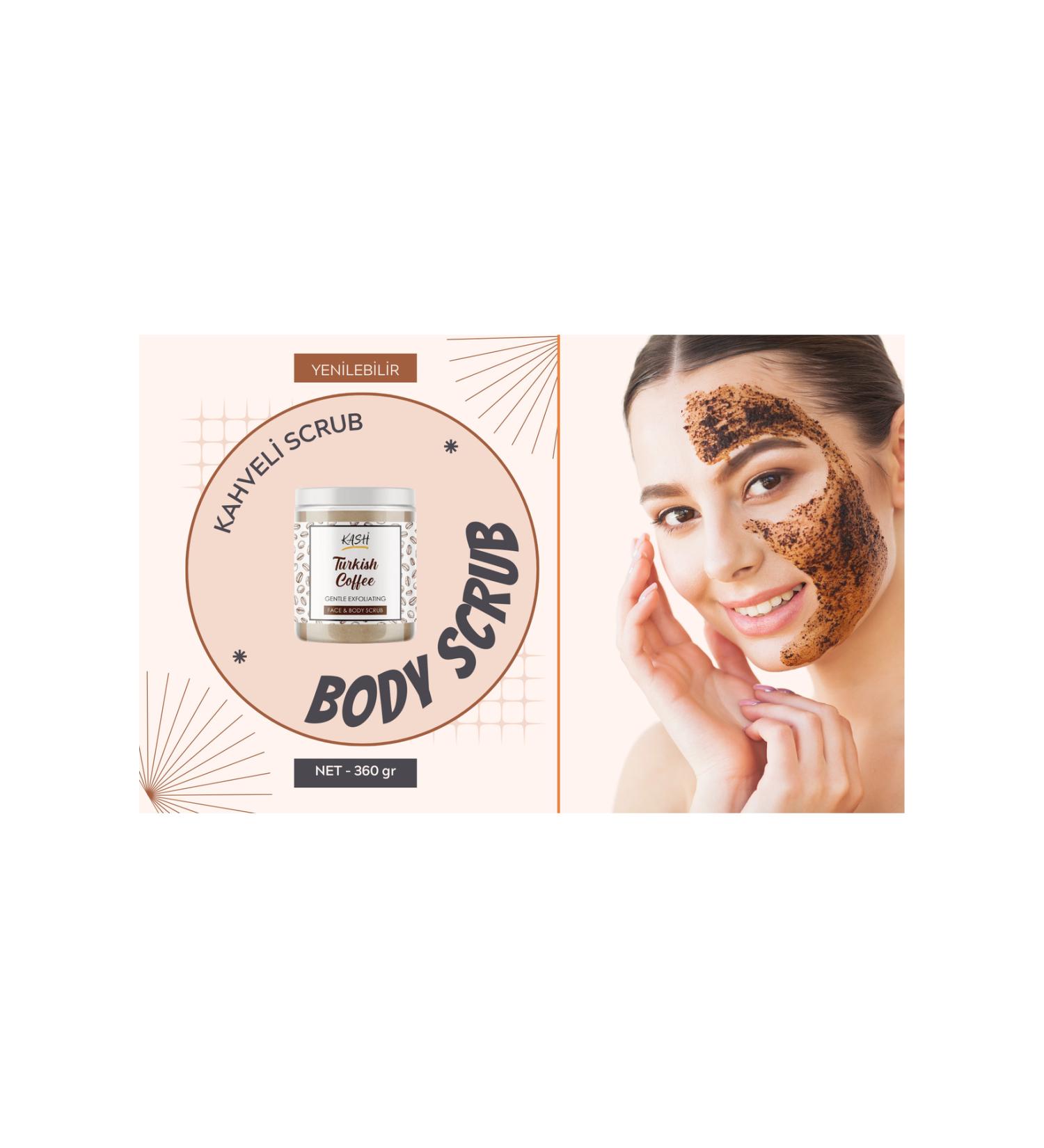 KASH Nourishing Purifying Moisturizing Body Scrub - TURKISH COFFEE 360g