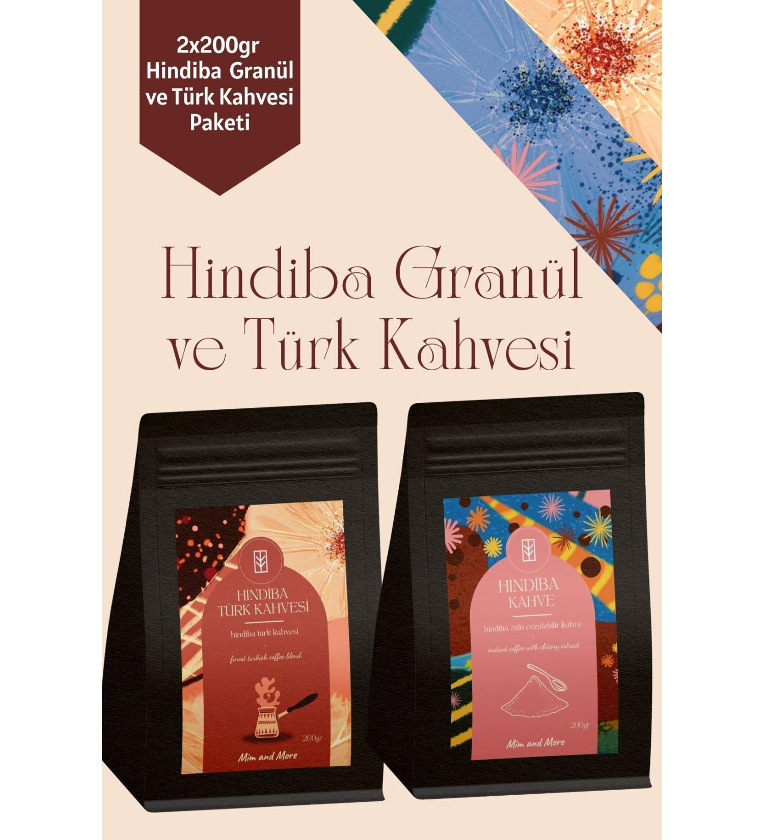 Mim and More 2 x 200 Gr Granulated Chicory Coffee & Granulated Chicory Turkish Coffee Set - Buy Online on GoSupps.com