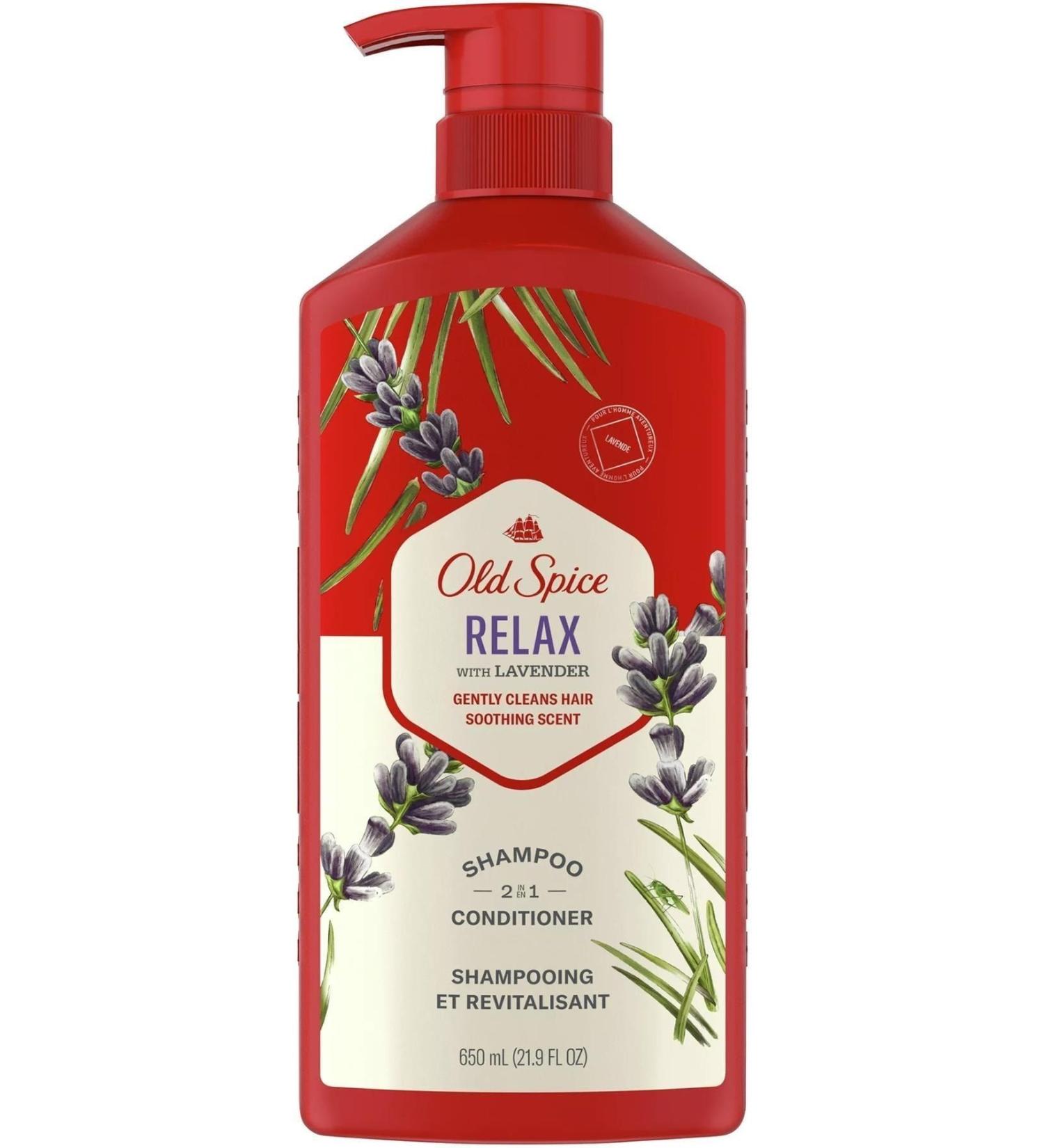 Old Spice Relax With Lavender 2in1 Shampoo And Conditioner 650ml - Buy Online on GoSupps.com
